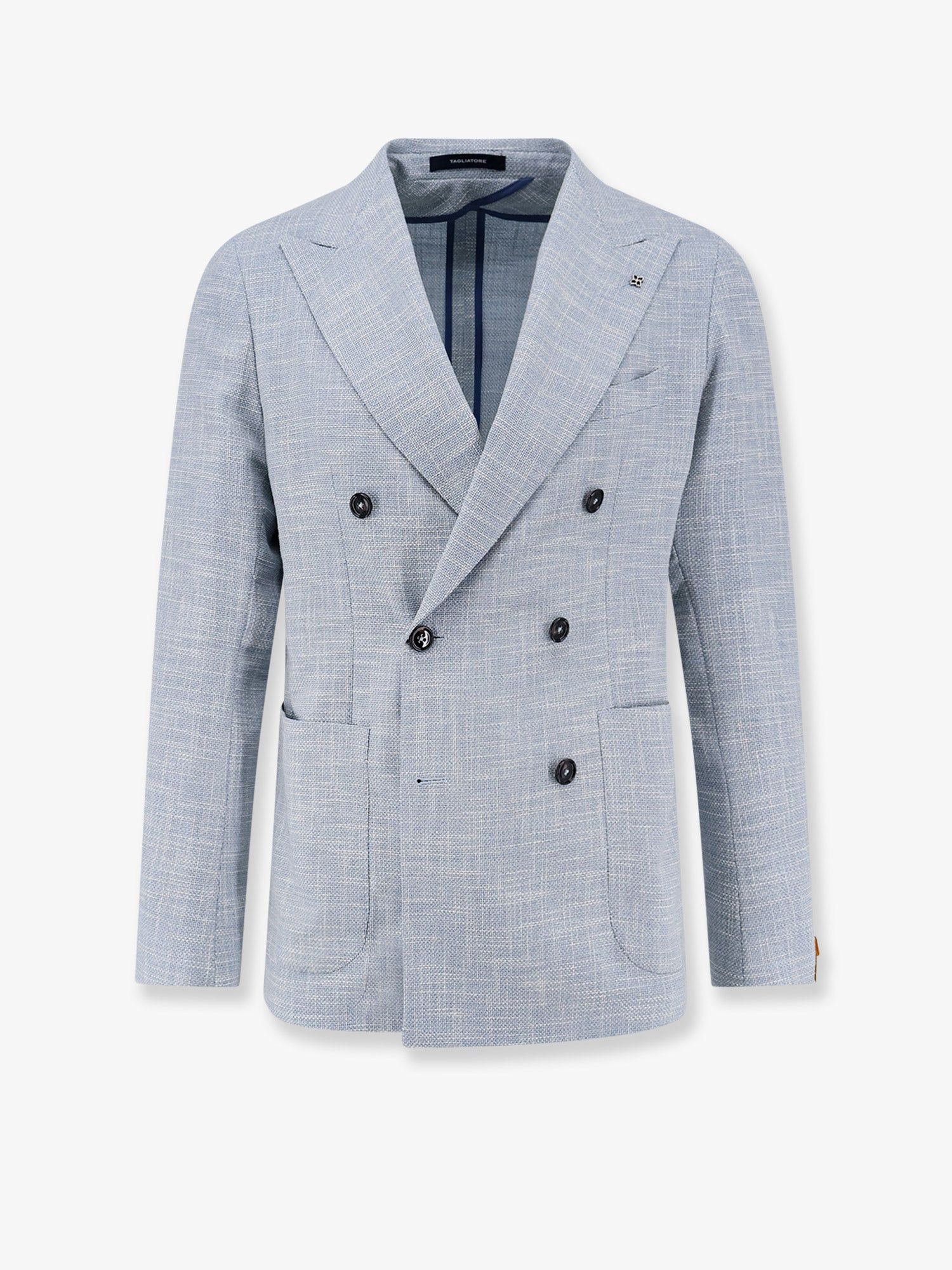 Tagliatore Double-Breasted Virgin Wool, Silk And Cotton Blazer Size US S / EU 44-46 / 1 - 1 Thumbnail