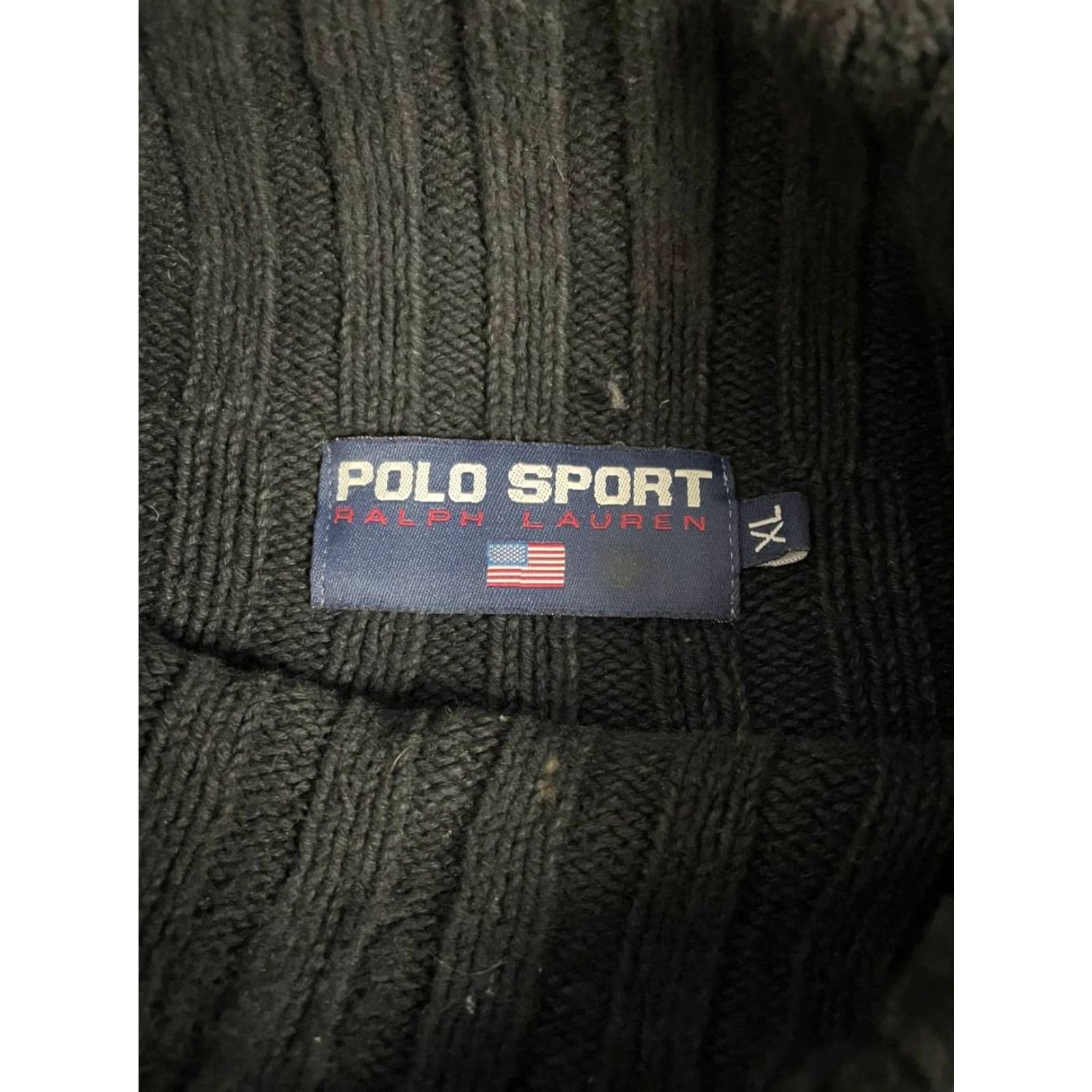 Polo Ralph Lauren Polo Sport Ralph Lauren Mens Sweater XL Black Cotton High Neck Long Sleeve Pullover Size US XL / EU 56 / 4 - 3 Thumbnail