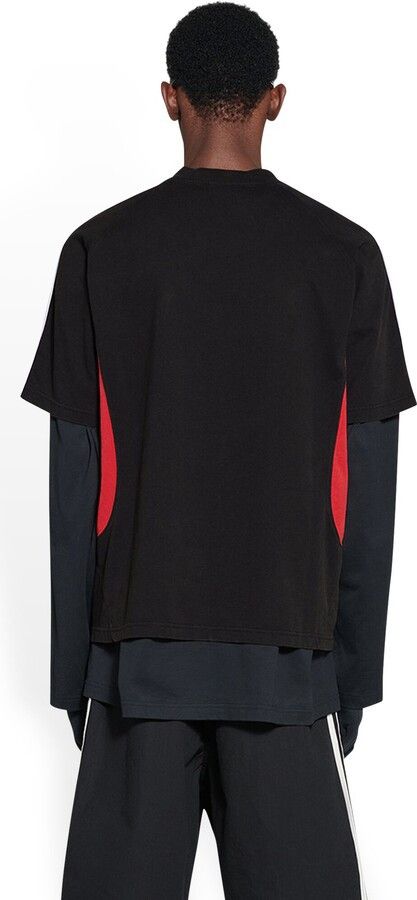 Adidas × Balenciaga o1srvl11e0424 Balenciaga / Adidas T-Shirt in Black/White/Red Size US S / EU 44-46 / 1 - 6 Thumbnail
