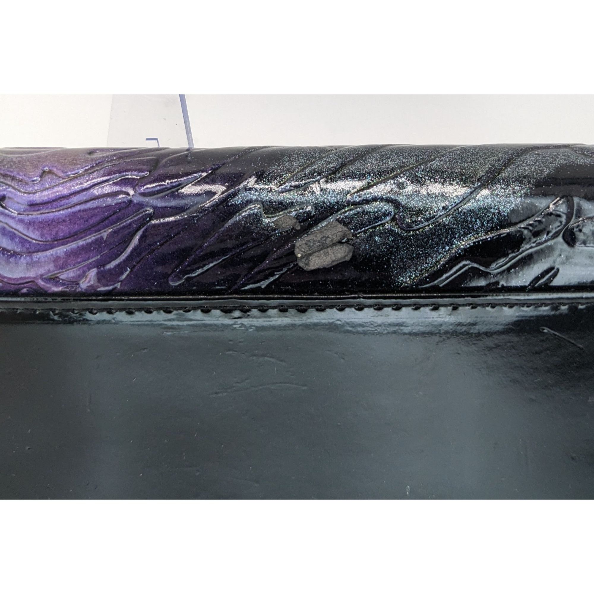 Other Gothic Skype Black And Purple Embossed Leather Wallet With G Size ONE SIZE - 7 Thumbnail