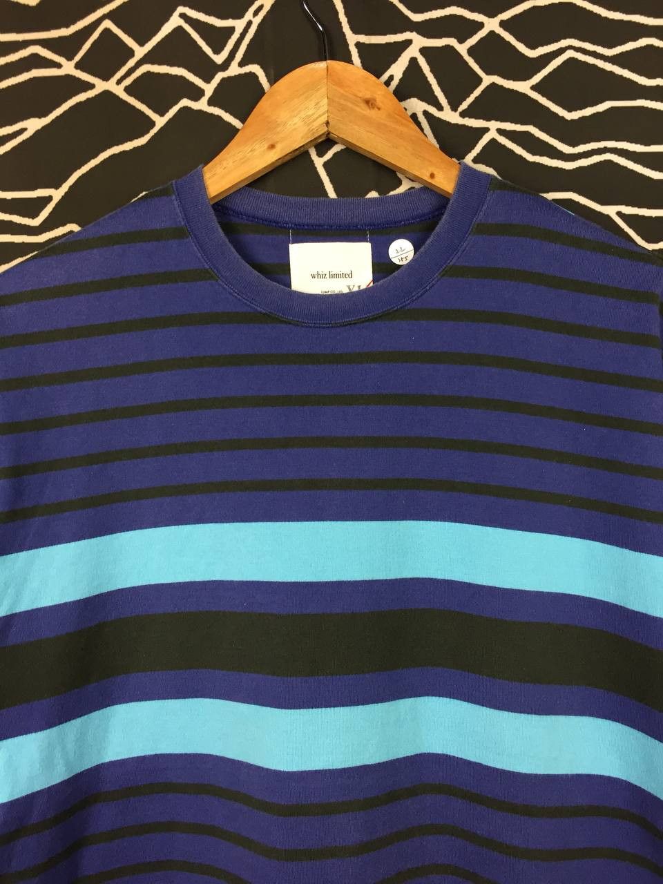 WHIZ LIMITED Whiz Limited Made In Japan Asymmetrical Striped Tee Size US L / EU 52-54 / 3 - 3 Thumbnail