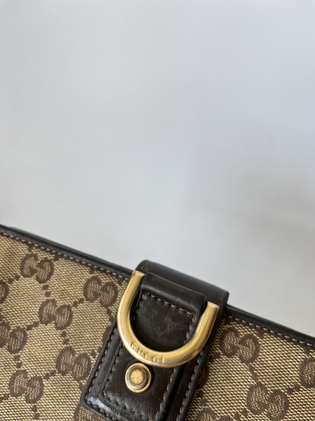 Gucci Gucci Beige GG Canvas Leather D Ring Continental Wallet Size ONE SIZE - 4 Thumbnail