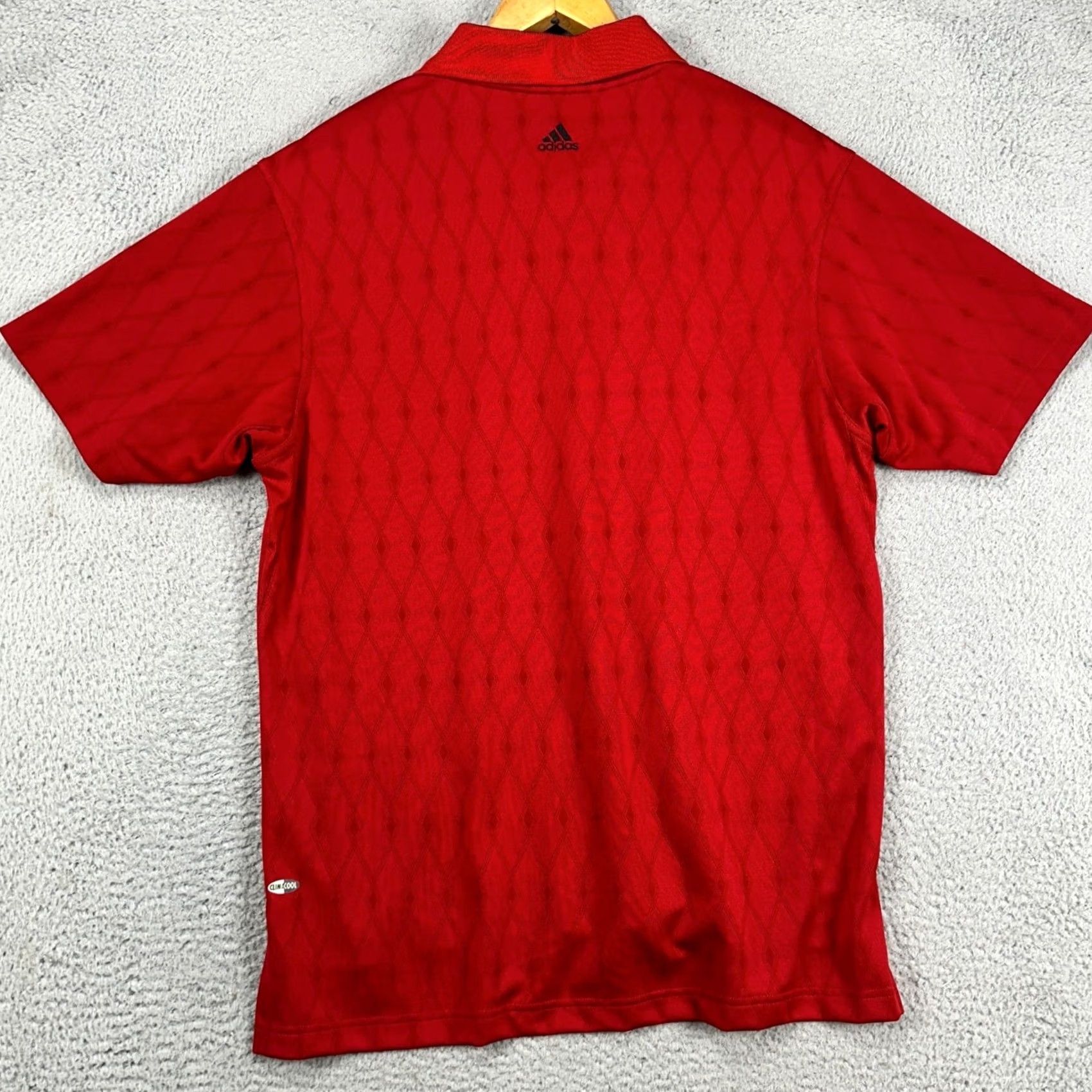 Adidas Adidas Climacool Mens Golf Polo Shirt Medium Red Geometric Athletic Rugby Size US M / EU 48-50 / 2 - 3 Thumbnail