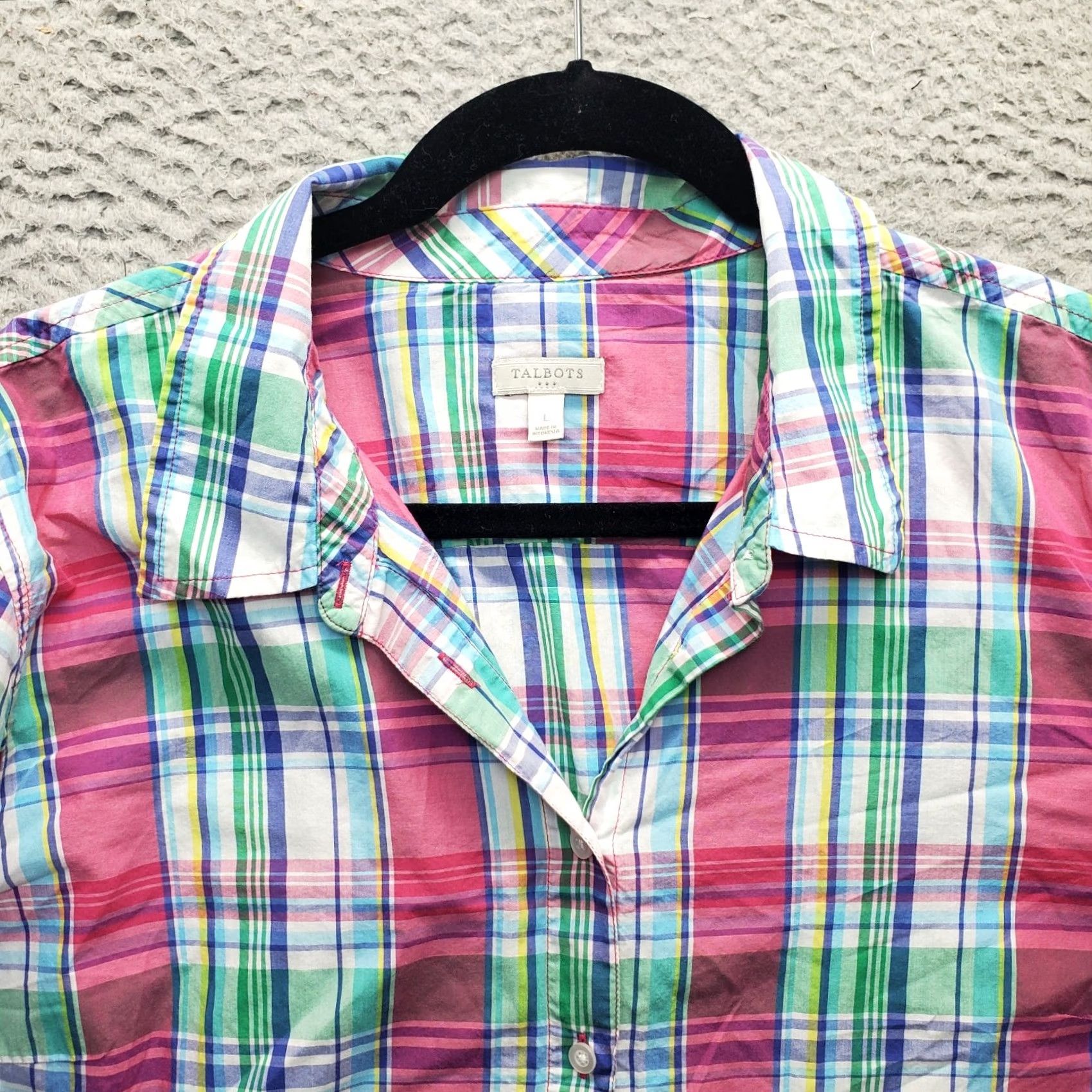 Talbots Talbots Shirt Women L Multicolor Plaid Long Sleeve Button-Up Collared Casual Shirt Womens Size L Size L / US 10 / IT 46 - 7 Thumbnail