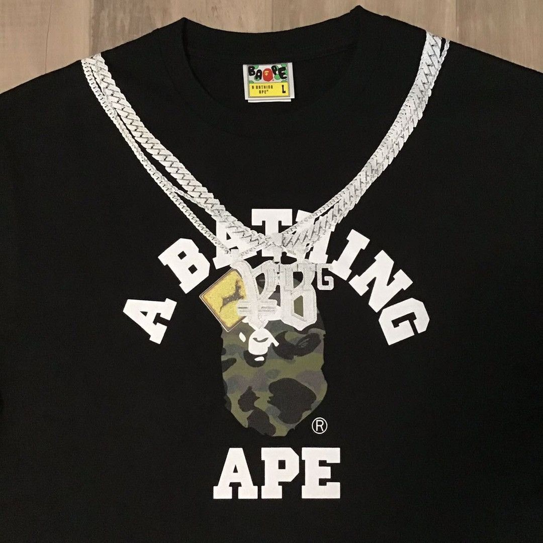 Bape BAPE × Yellow Bucks Necklace College Logo T-shirt APE Size US L / EU 52-54 / 3 - 2 Thumbnail