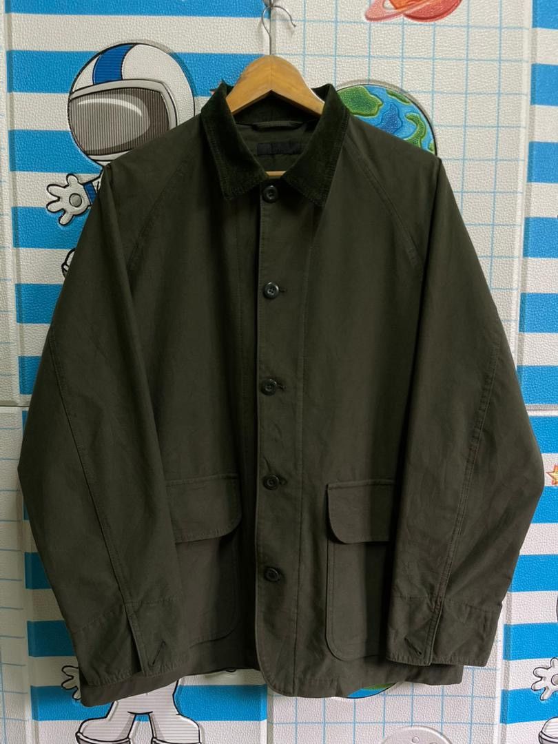 Uniqlo Uniqlo Olive Corduroy Collar Hunting Jacket Size L Size US L / EU 52-54 / 3 - 1 Thumbnail