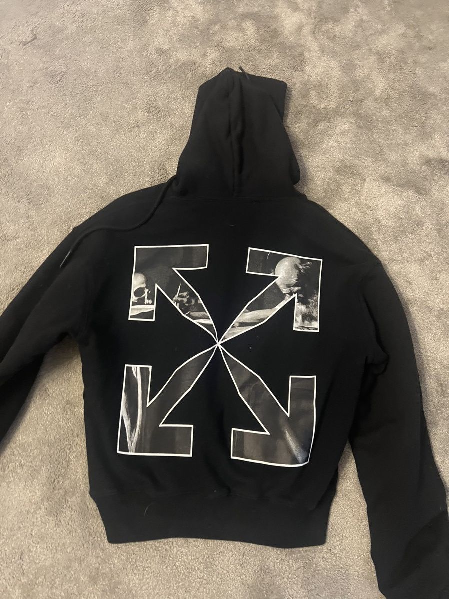 image of Off White Caravaggio Hoodie in Black, Men's (Size XS)