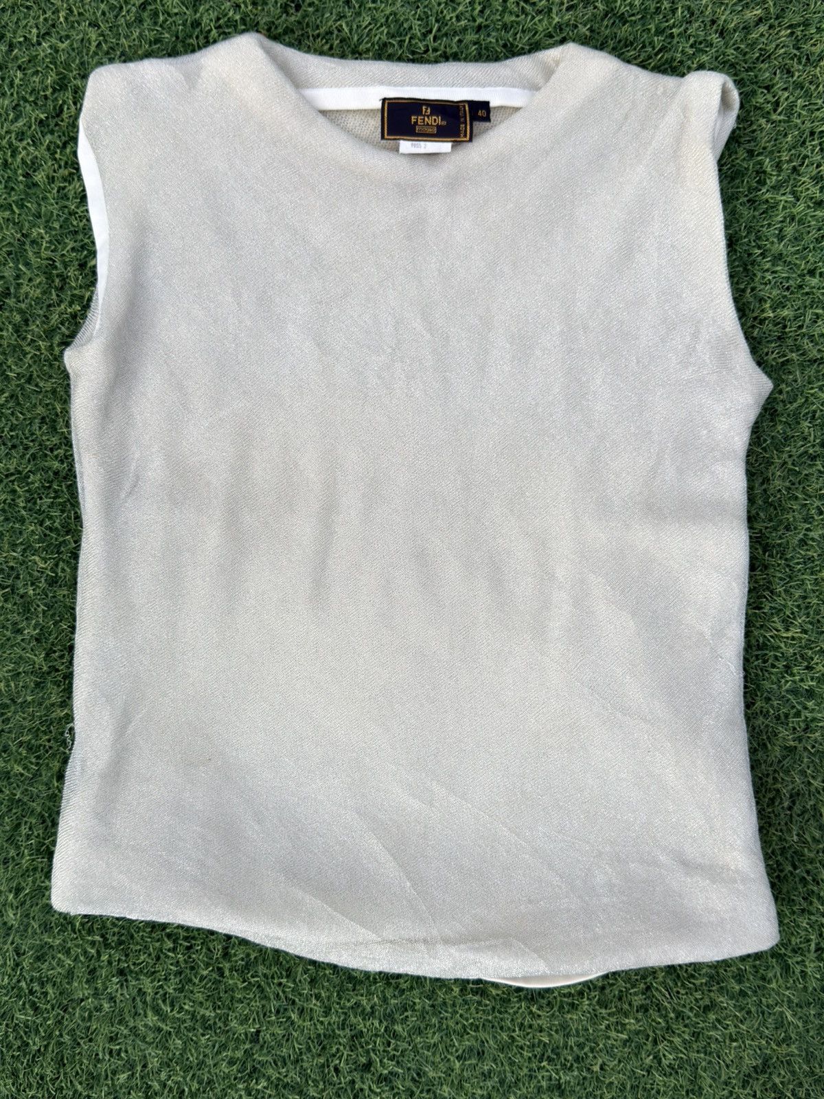 Fendi Fendi Knit Sleeveless Top Size US XXS / EU 40 - 1 Thumbnail