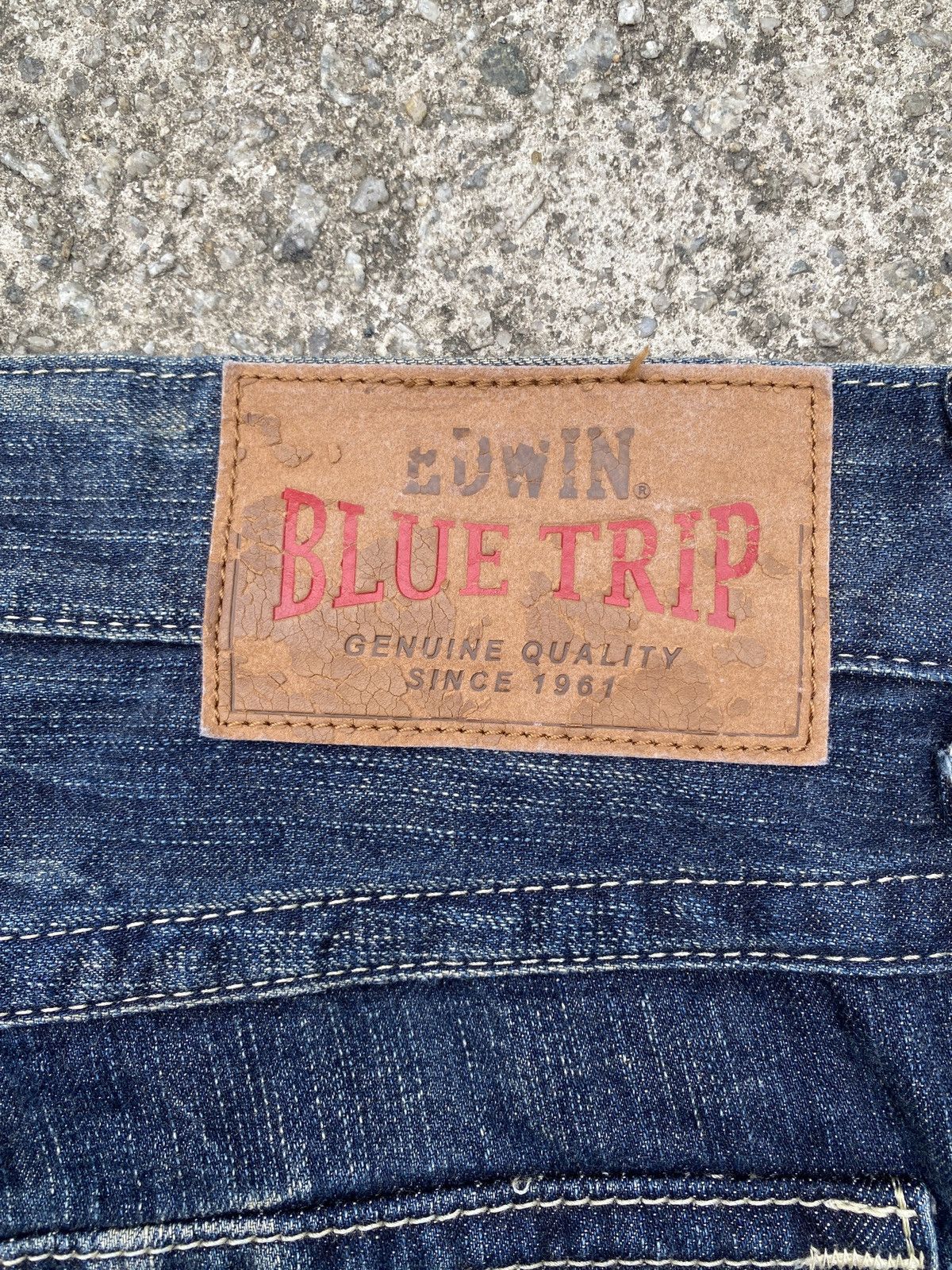 Edwin × Japanese Brand × Tornado Mart 2000s - Edwin Blue Trip Claw Marks Design Flare Denim Size US 32 / EU 48 - 16 Thumbnail