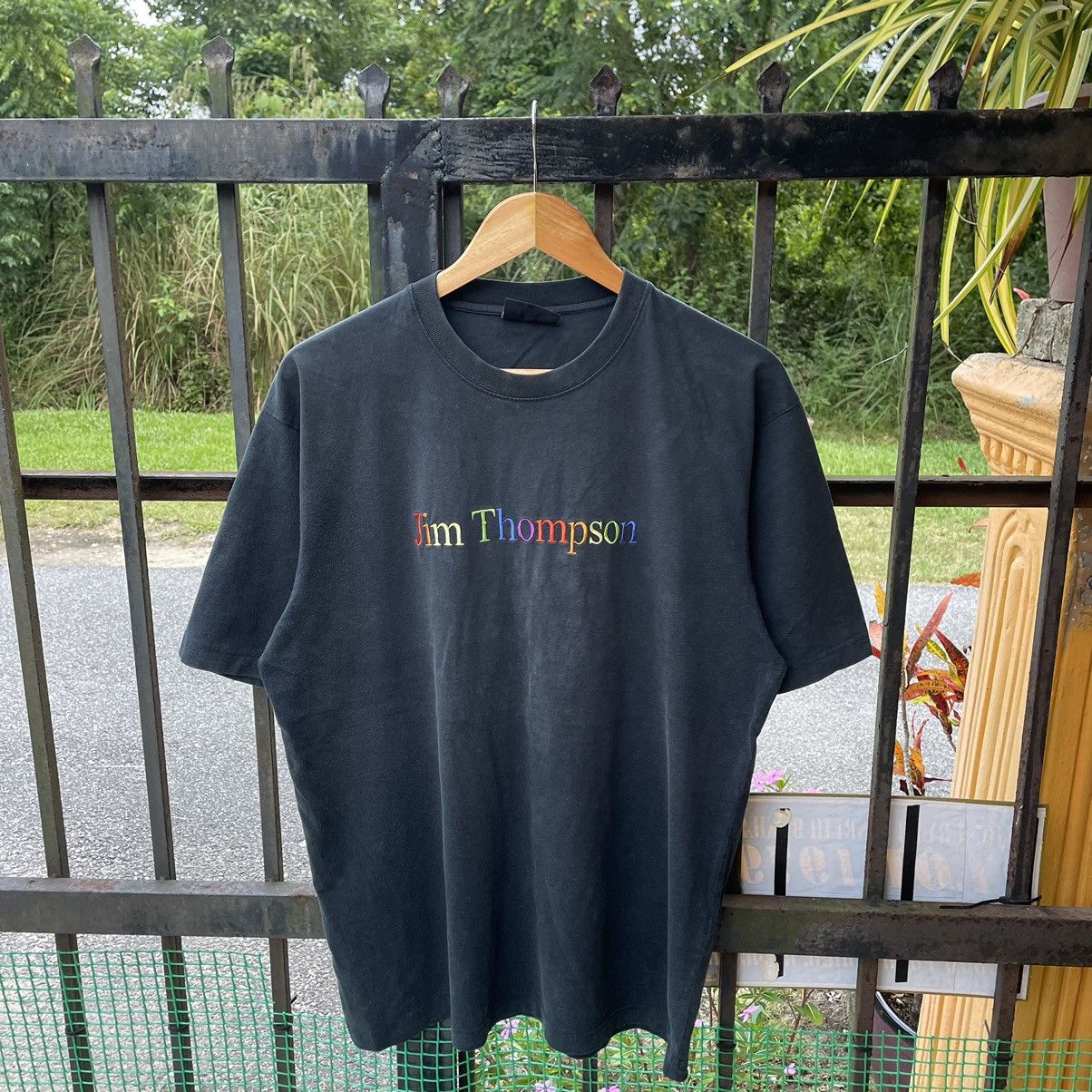 Designer × Jim Thompson × Vintage 🔥🔥Vintage Jim Thompson Embroidered Multicolour Spellout Tee Size US L / EU 52-54 / 3 - 1 Thumbnail