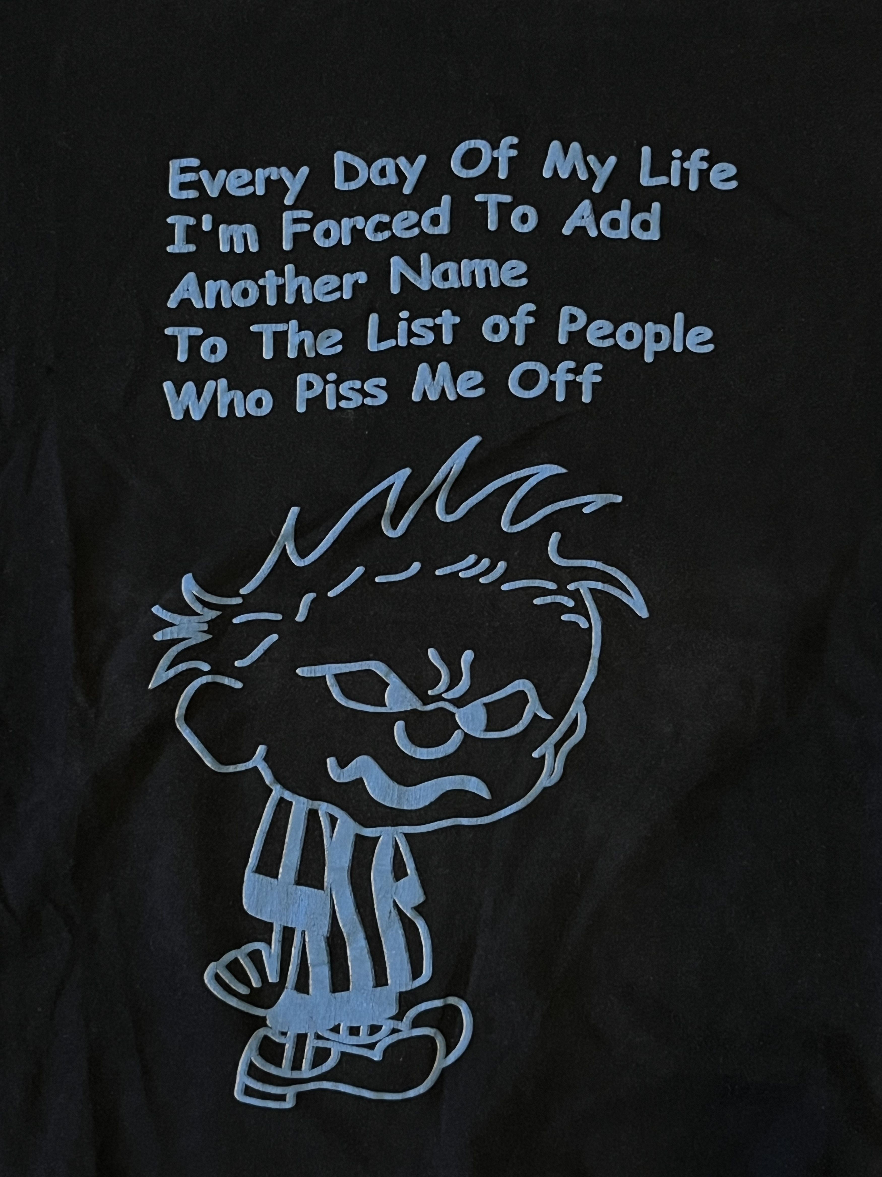 Cartoon Network × Vintage Vintage 90s Calvin and Hobbes Pisse Me Off Funny Humor Tee Size US XL / EU 56 / 4 - 6 Thumbnail