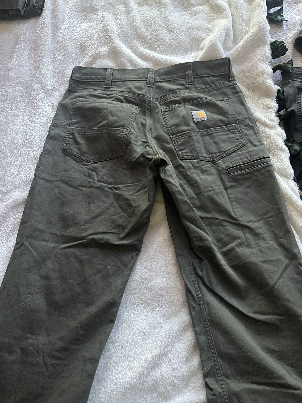Carhartt × Vintage Green carhart work pants Size US 33 - 2 Thumbnail