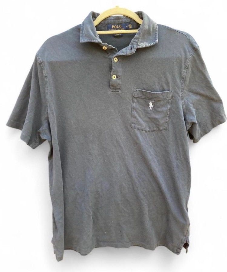 Polo Ralph Lauren Polo Ralph Lauren Grey Classic Fit Polo Shirt Pony Logo Size US M / EU 48-50 / 2 - 2 Thumbnail