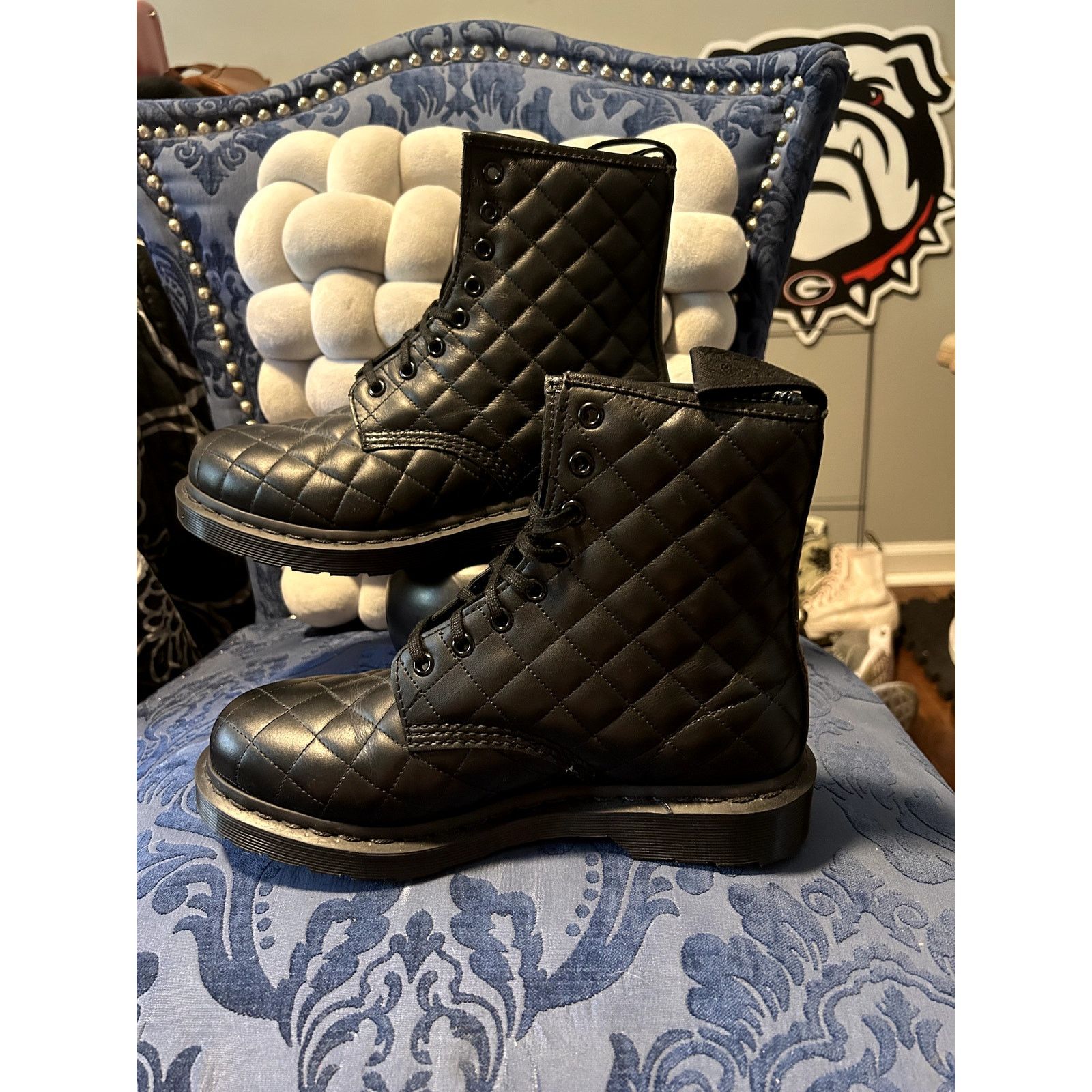 Dr. Martens Dr Martens Coralie Black Quilted Pattern Size 8/EU 39 Size US 8 / IT 38 - 2 Thumbnail