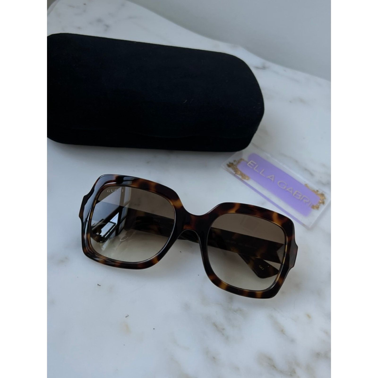 Gucci NEW GUCCI GG1337S Brown Havana Square Sunglasses Size ONE SIZE - 8 Thumbnail