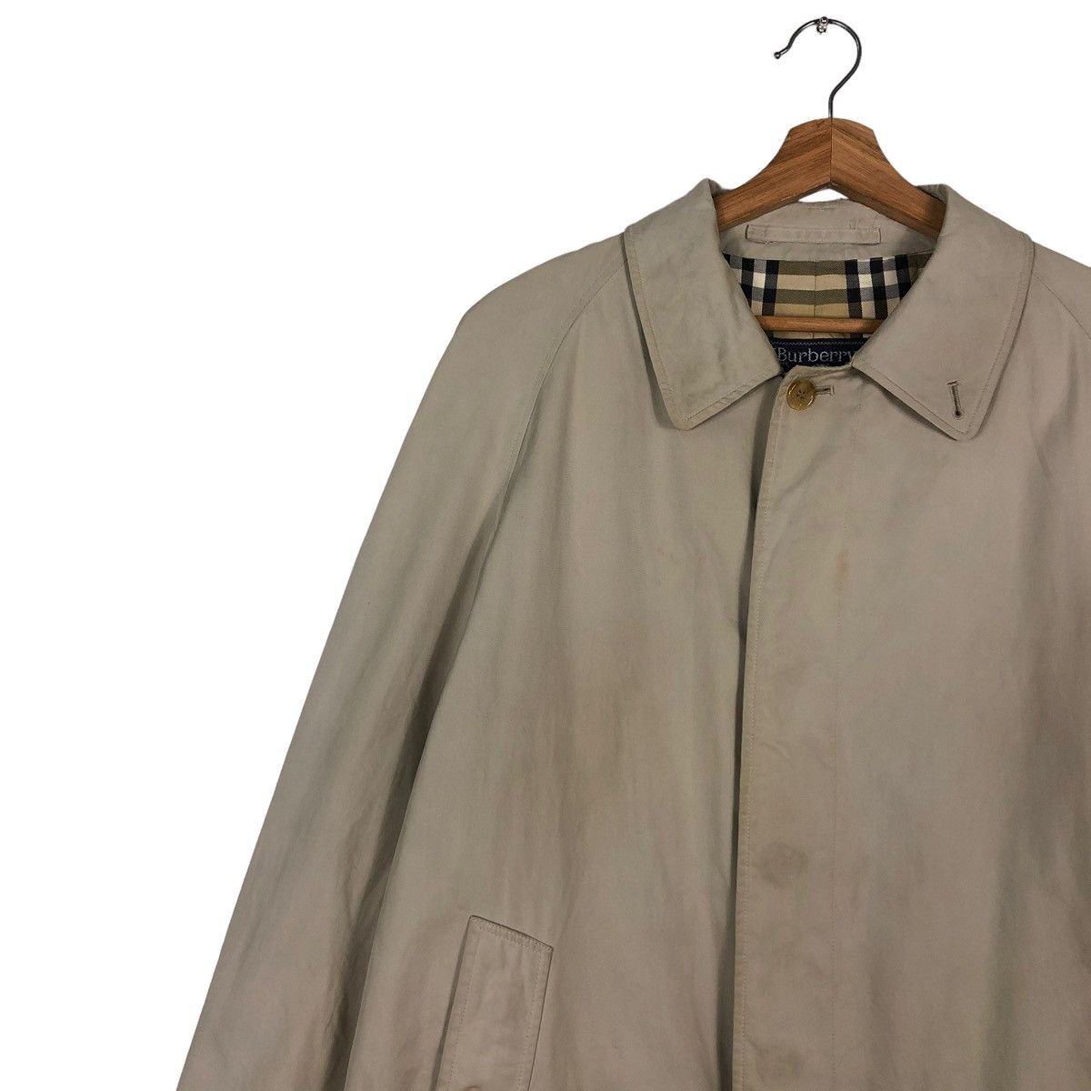 Burberry 🔥VINTAGE BURBERRYS MADE IN ENGLAND LONG JACKET NOVA CHECK Size US M / EU 48-50 / 2 - 9 Thumbnail