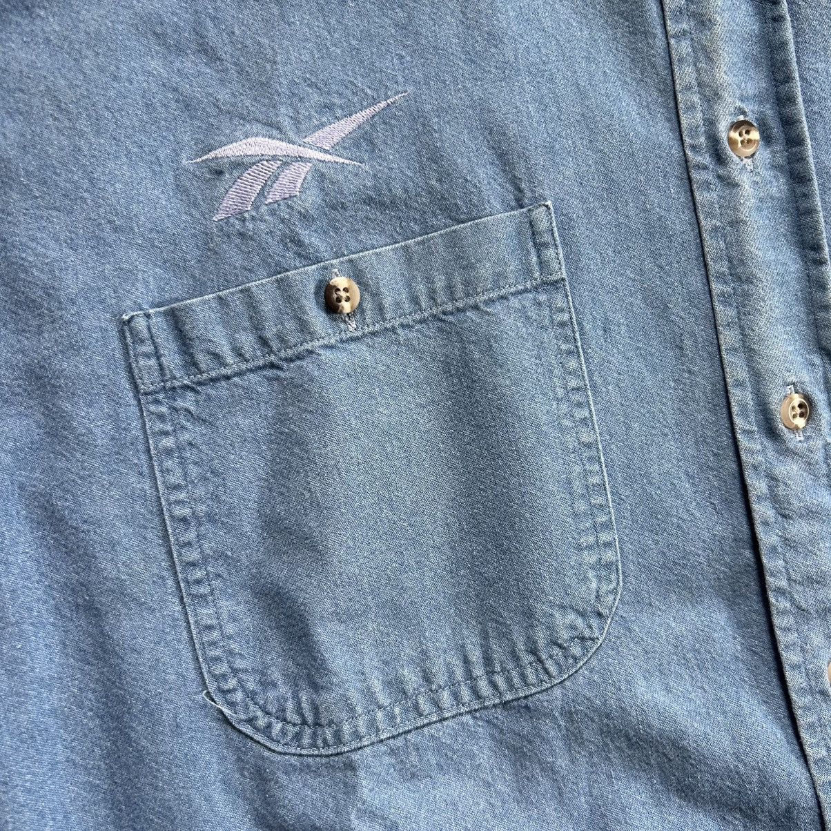 Reebok 90s UNiVERSiTY of ViRGiNiA CAVALiERS FOOTBALL DENiM MANDARiN Size US XXL / EU 58 / 5 - 6 Thumbnail