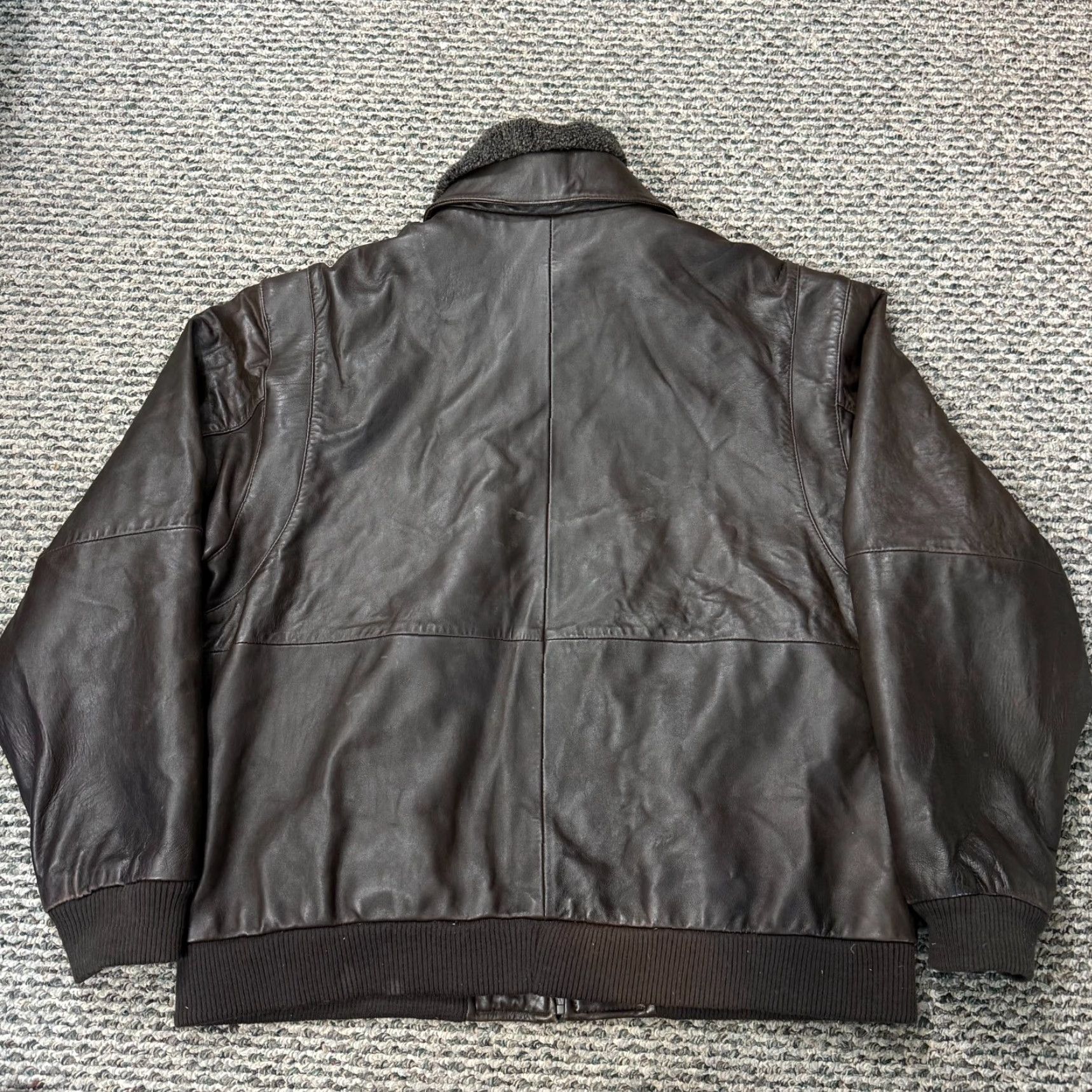 Liz Claiborne VINTAGE Claiborne Bomber Jacket Mens XL Brown Lambskin Leather Quilted Lined Zip Classic Size US XL / EU 56 / 4 - 2 Thumbnail