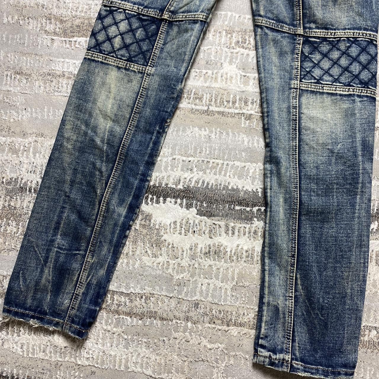 Japanese Brand Vintage Y2K Patchwork Denim Jeans Blue 32" Size US 32 / EU 48 - 6 Thumbnail