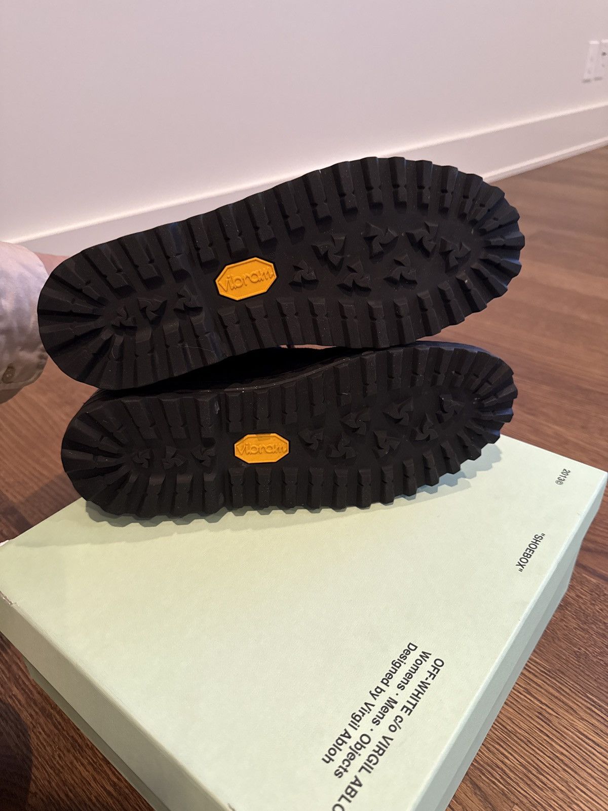 Off-White Off-White Black Leather Hiking Boot Size US 10 / EU 43 - 4 Thumbnail