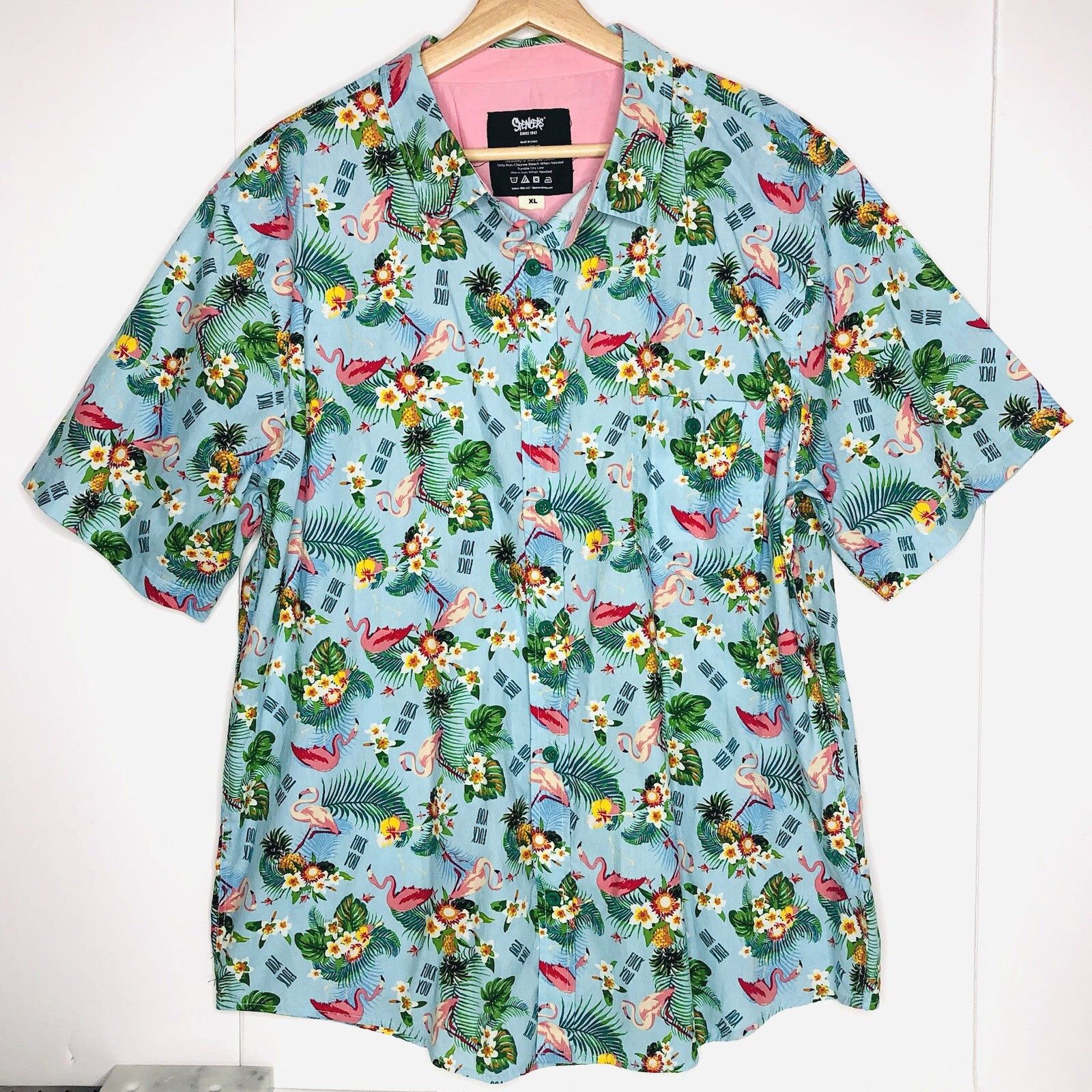 Other Spencer’s Men Button-up Hawaiian Shirt XL Flamingo Size US XL / EU 56 / 4 - 2 Thumbnail