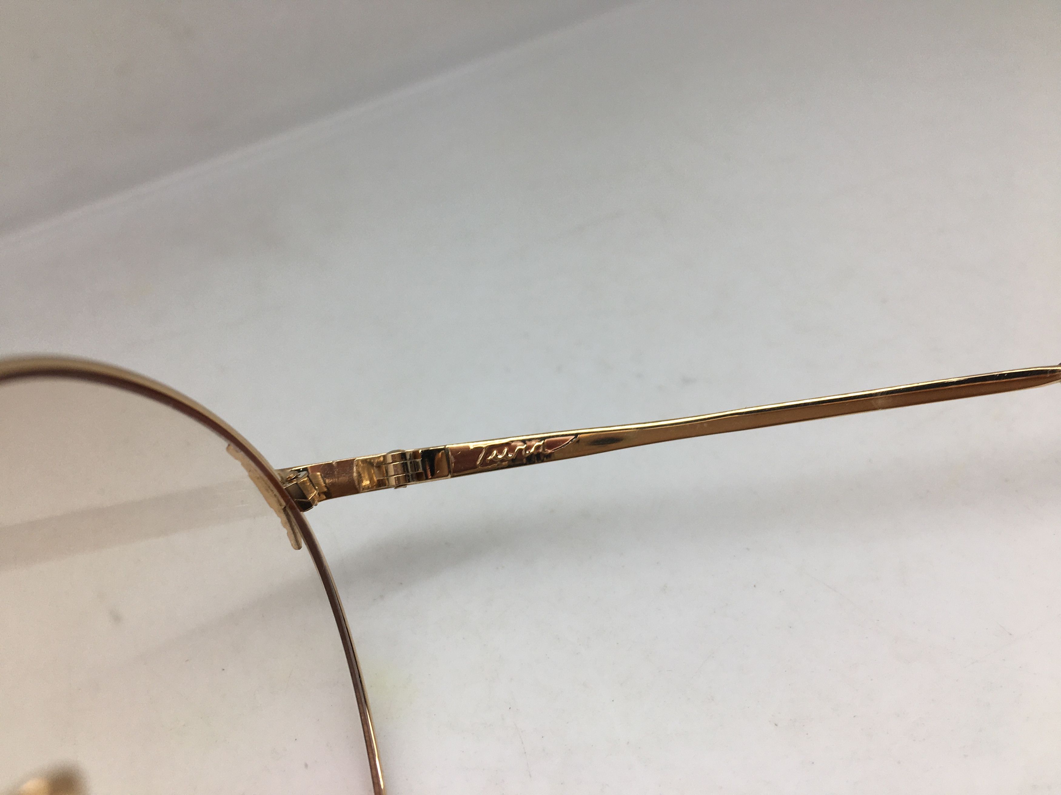 Vintage Vintage 80s TURA Gold Round Eyeglasses Frame Size ONE SIZE - 7 Thumbnail