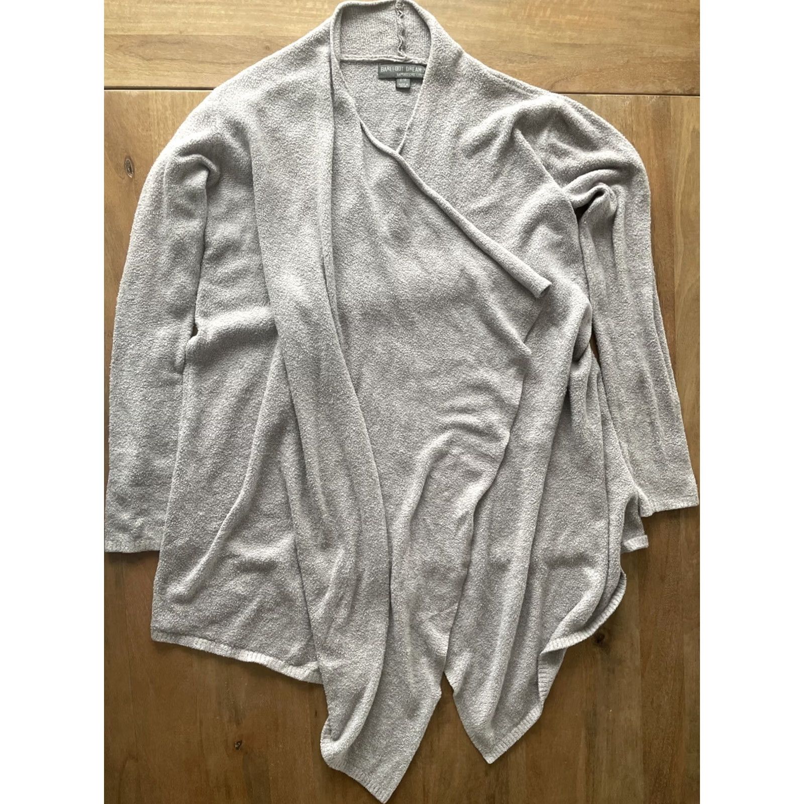 Vintage Barefoot Dreams Cardigan Women S/M Gray Open Front Bamboo Chic Lite Sweater Size S / US 4 / IT 40 - 2 Thumbnail