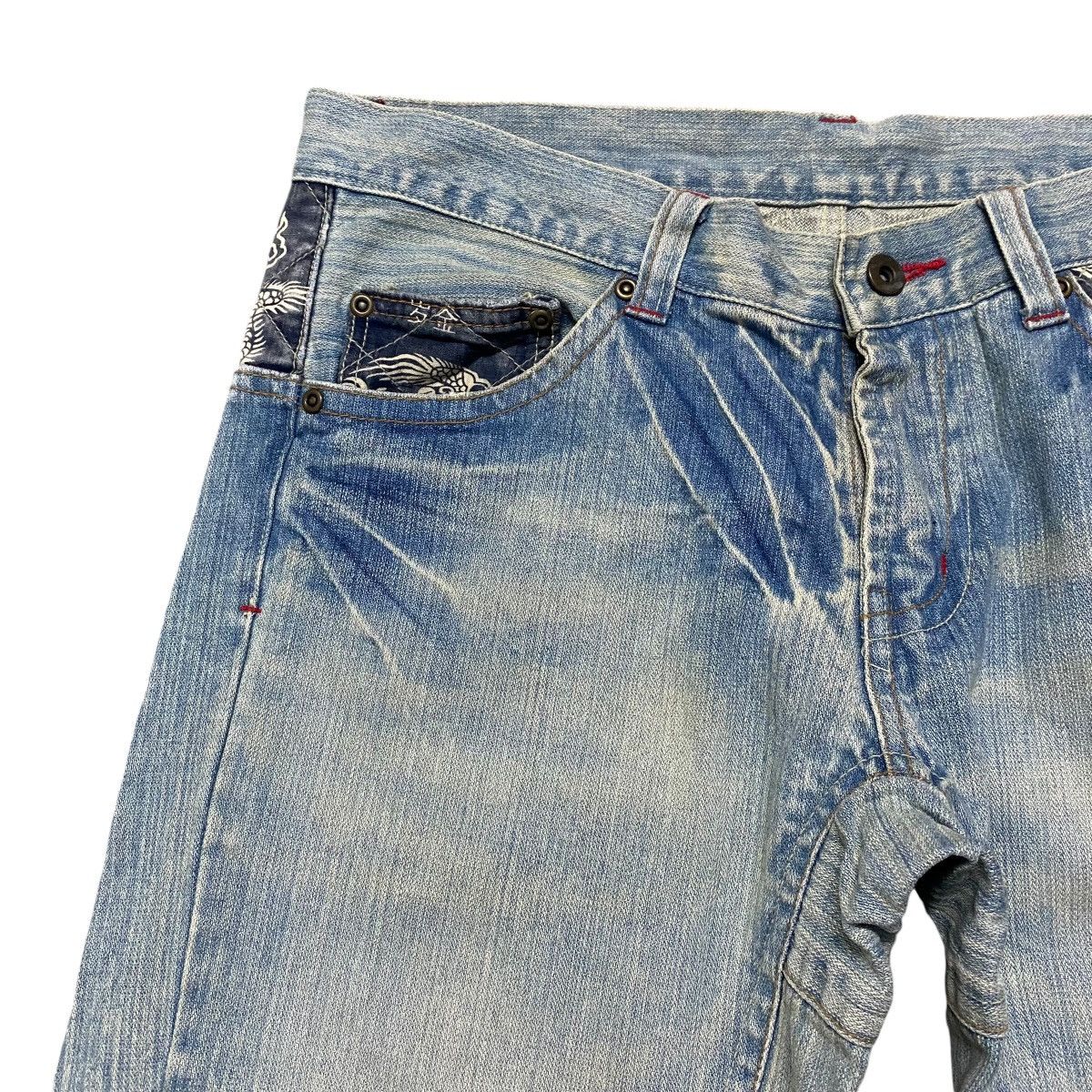 Vintage Ezaki Shoji Denim Dragon Jeans Size US 33 - 4 Thumbnail