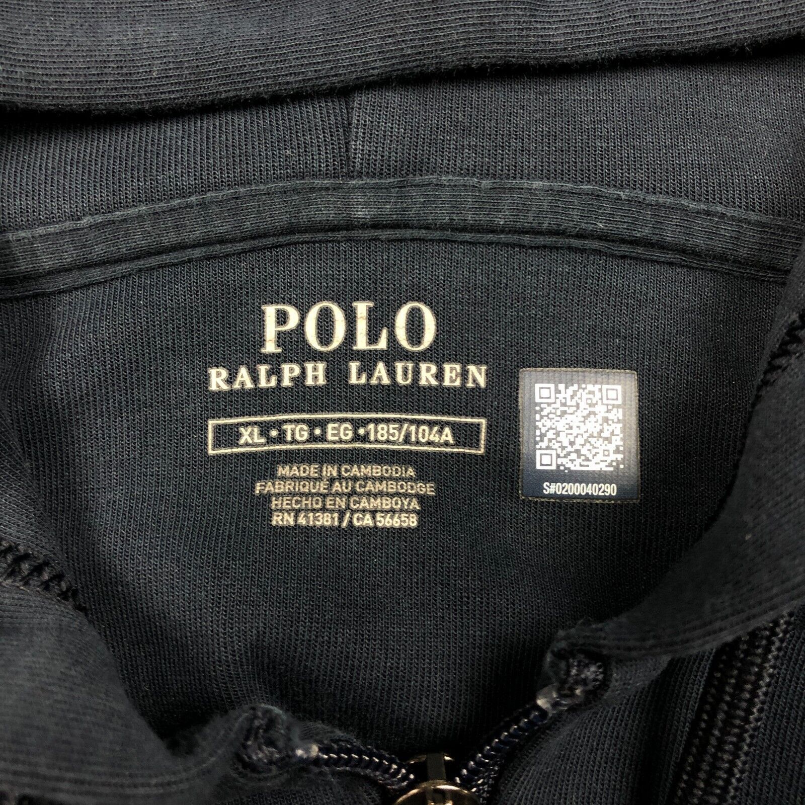 Polo Ralph Lauren Polo Ralph Lauren Full Zip Navy Hoodie Sweater Size XL Size US XL / EU 56 / 4 - 4 Thumbnail