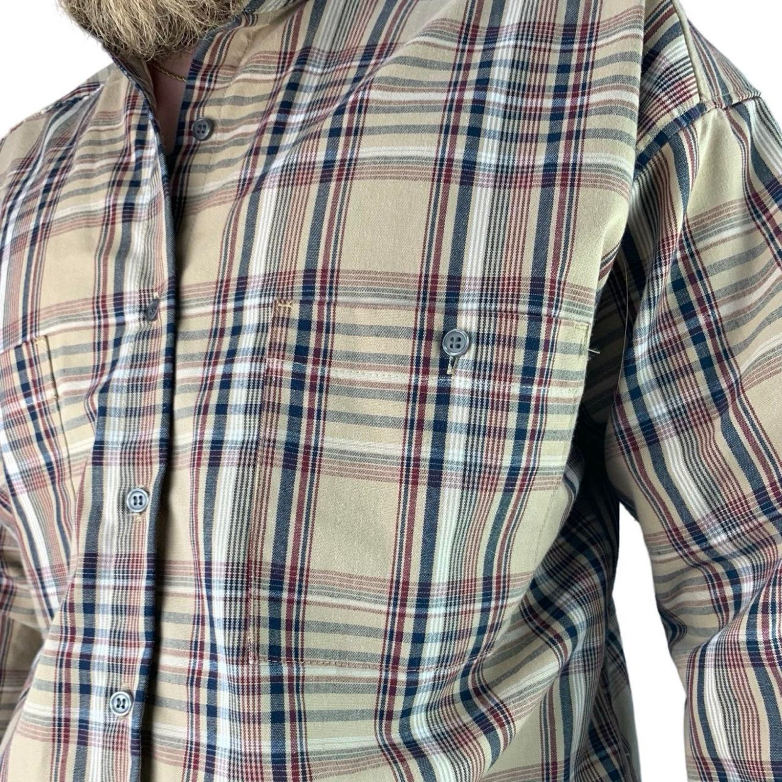 Vintage Vintage 90s Burberry Style Print Button Up Shirt Size US L / EU 52-54 / 3 - 3 Thumbnail