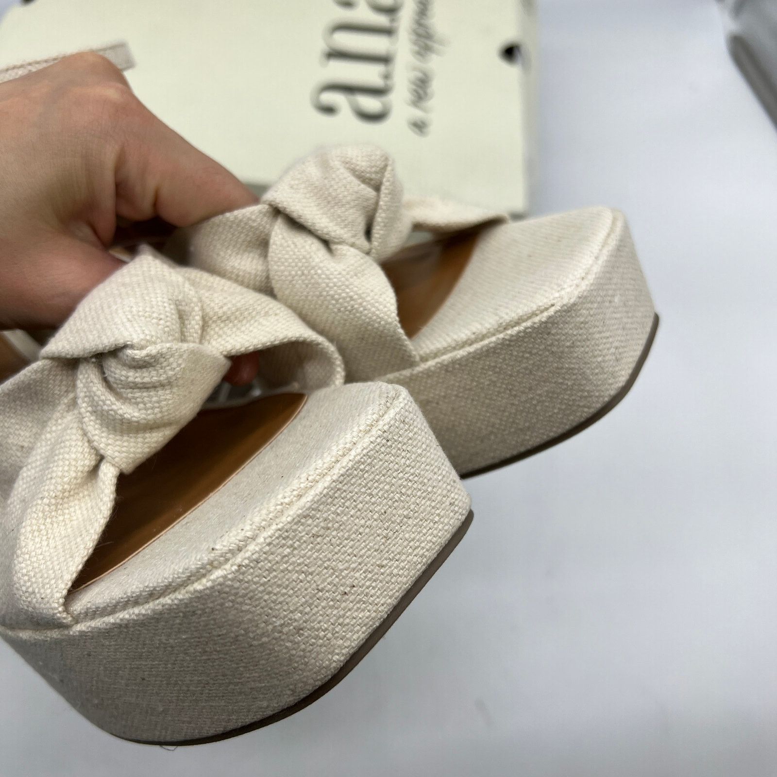 Other a.n.a Womens Holland Heeled Sandals Denim Platform10 Size US 10 / IT 40 - 8 Thumbnail