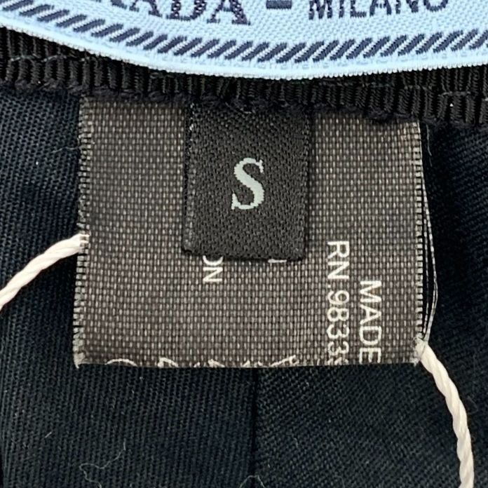 Prada Prada Black Nylon & Cotton Fisherman Hat With Triangle Logo Size ONE SIZE - 4 Thumbnail