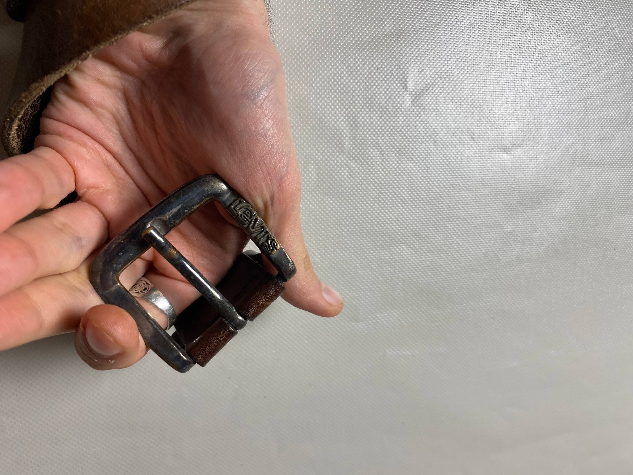 Levi's Levis Vintage 90s Leather Belt Size ONE SIZE - 4 Thumbnail