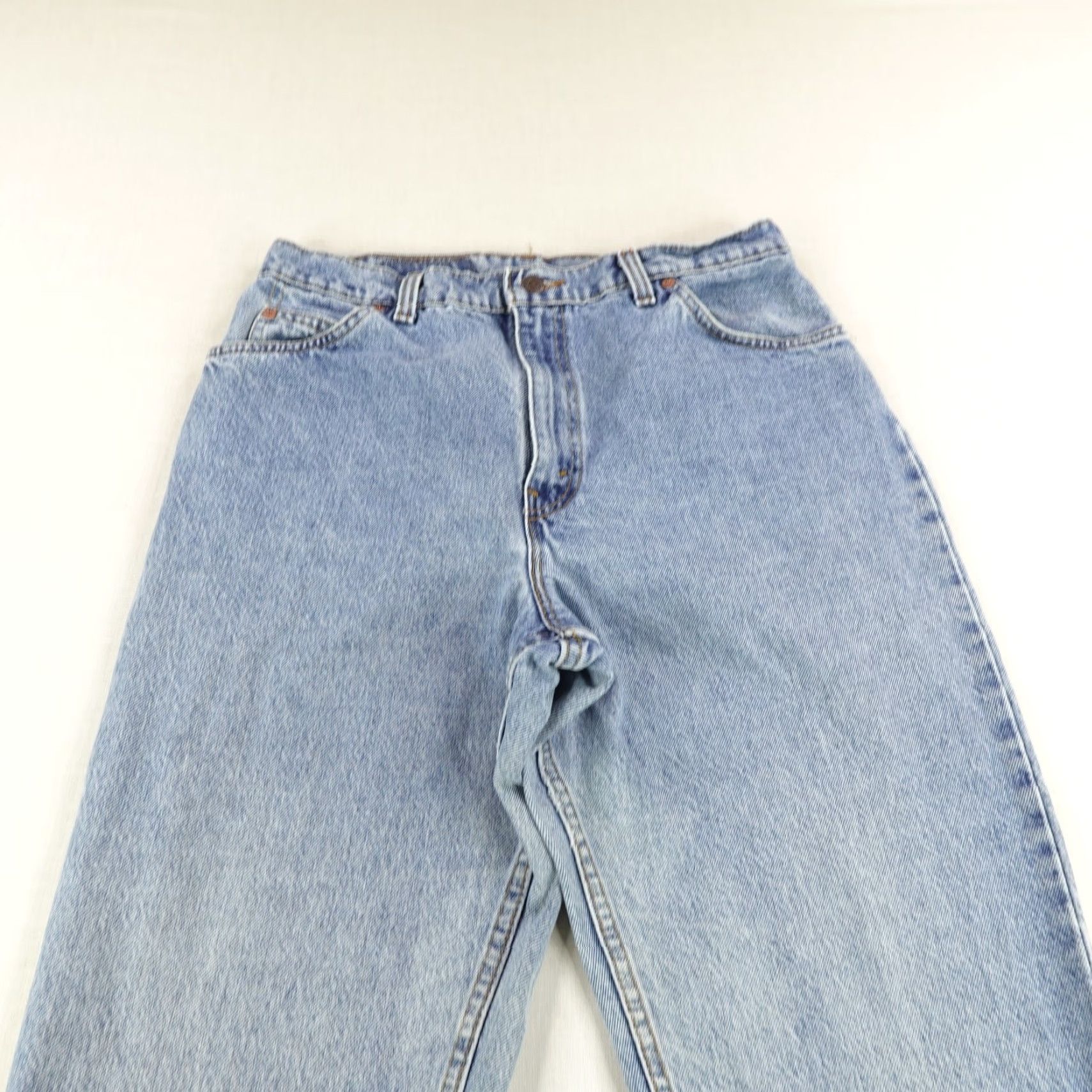Levi's Vintage Levis Jeans Women 14 Short Blue Denim Orange Tab 951 Loose Fit 90s 15951 Size 36" / US 14 / IT 50 - 2 Thumbnail