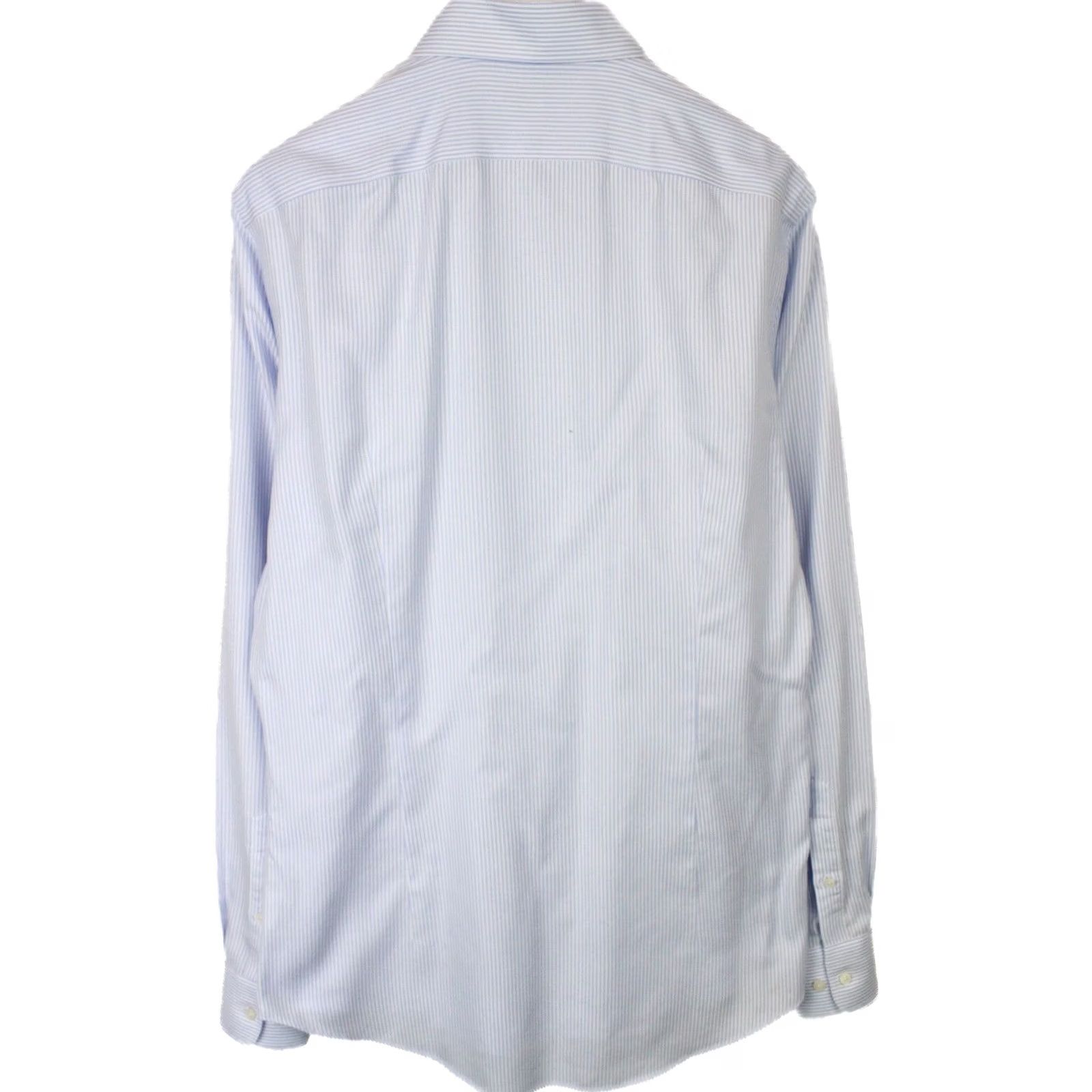 Suitsupply Suitsupply Dress Shirt Men 43L / 17L Extra Slim Cutaway Collar Blue Pinstriped Formal Shirt Size 46R - 2 Thumbnail