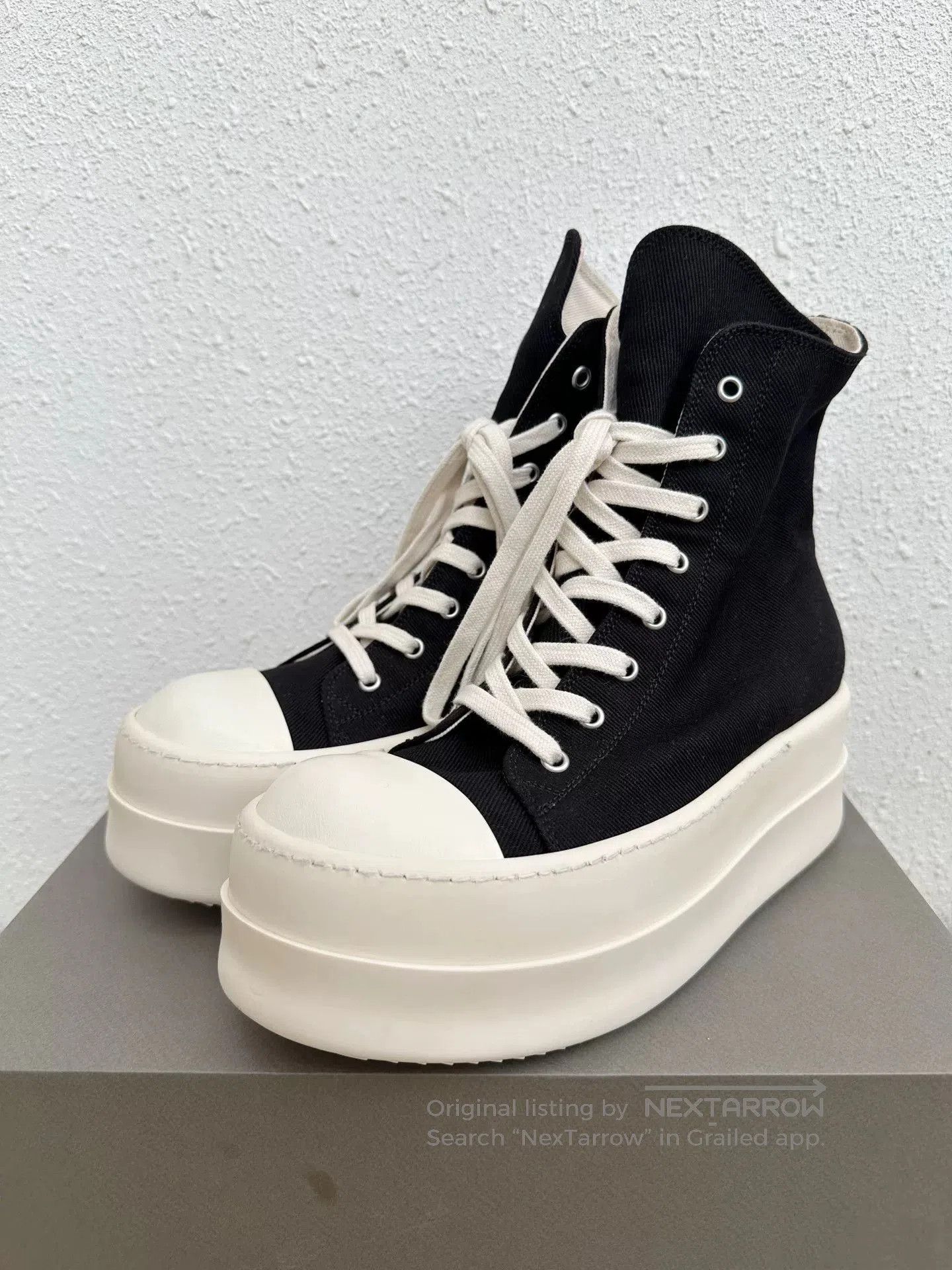 Rick Owens Drkshdw Rick Owens DRKSHDW Canvas Thick Sole Sneakers. Size US 7 / EU 40 - 3 Thumbnail