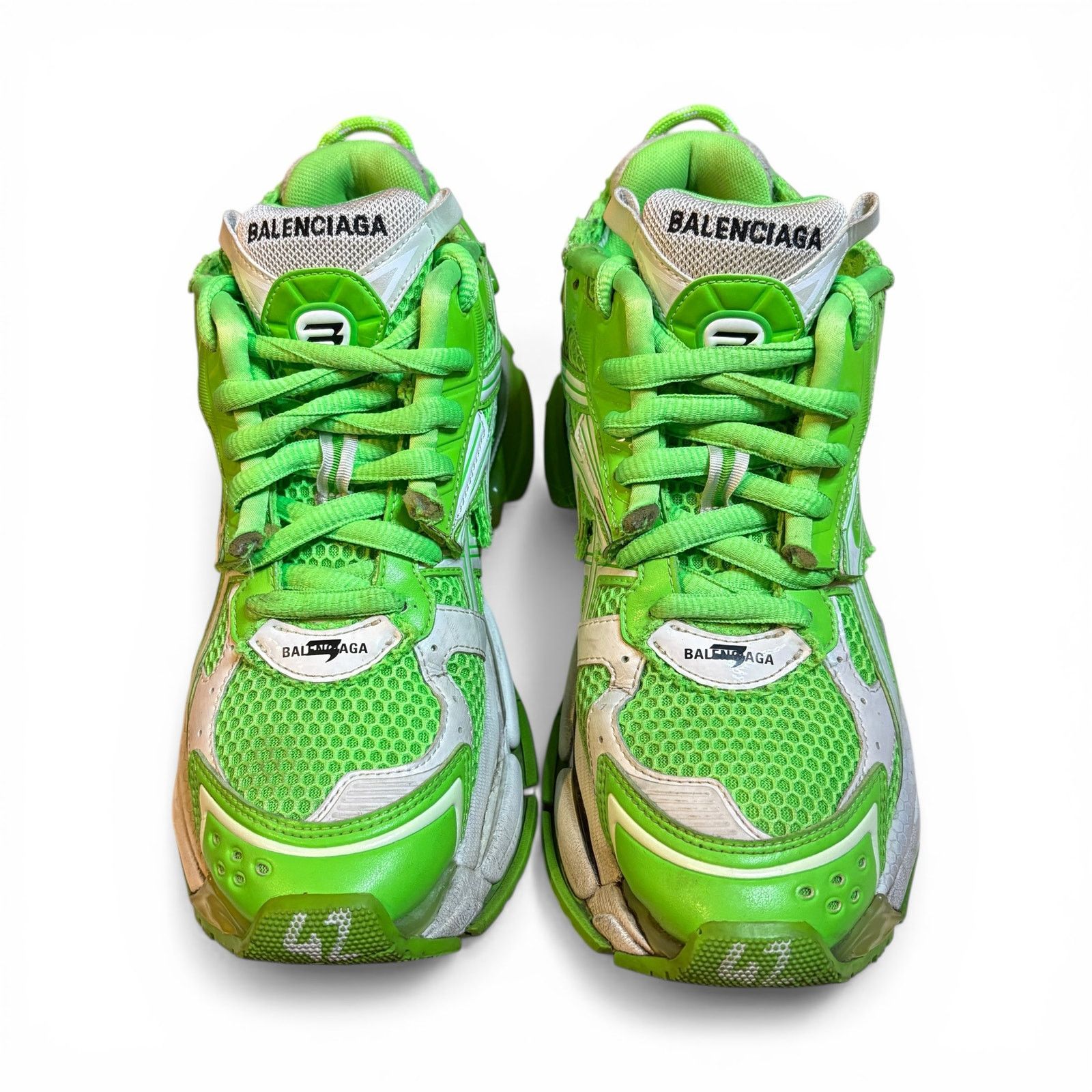 Balenciaga Size 9 - Balenciaga Runner Green White Track Sneakers Size US 9 / EU 42 - 4 Thumbnail