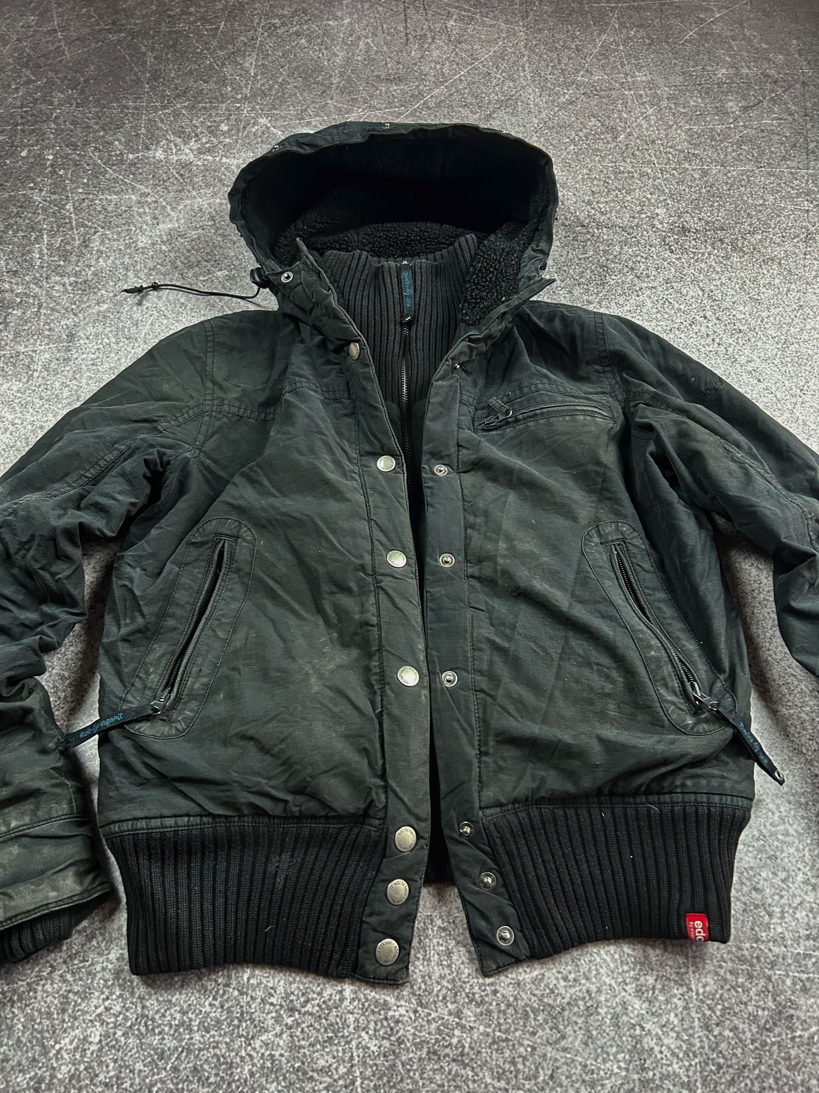 vtg y2k rick owens balenci style cargo trashed jacket 90s