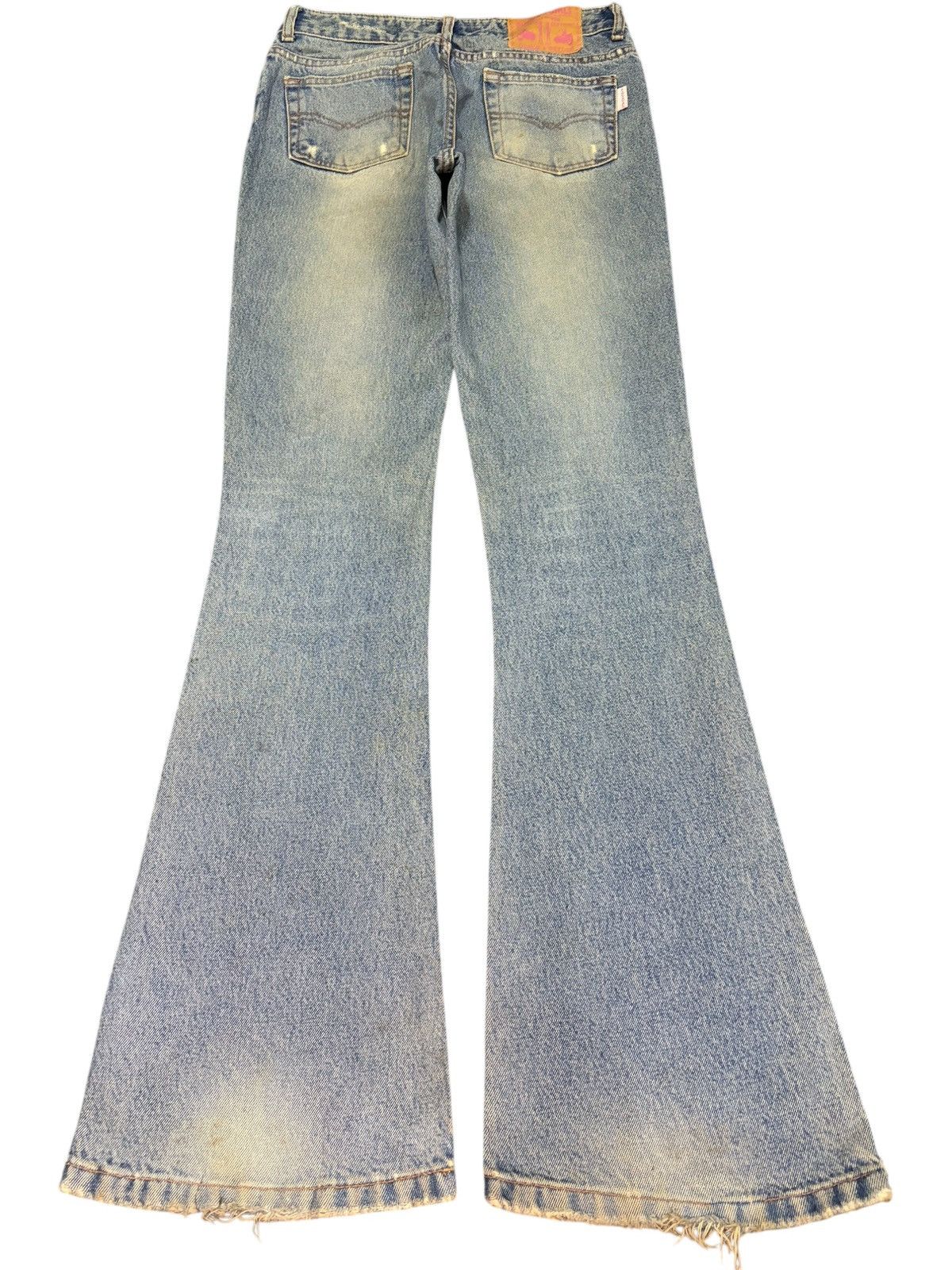 Diesel Vintage Japanese Brand Faded Wash Distress Flare Jeans Size 27" / US 4 / IT 40 - 2 Thumbnail