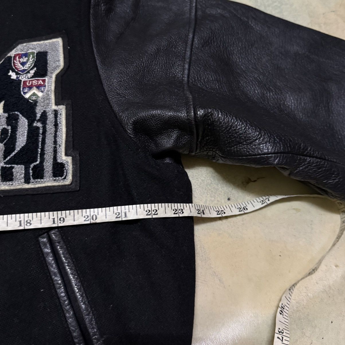 McGregor Vintage Mcgregor Leather Sleeve Varsity Jacket Size US L / EU 52-54 / 3 - 10 Thumbnail