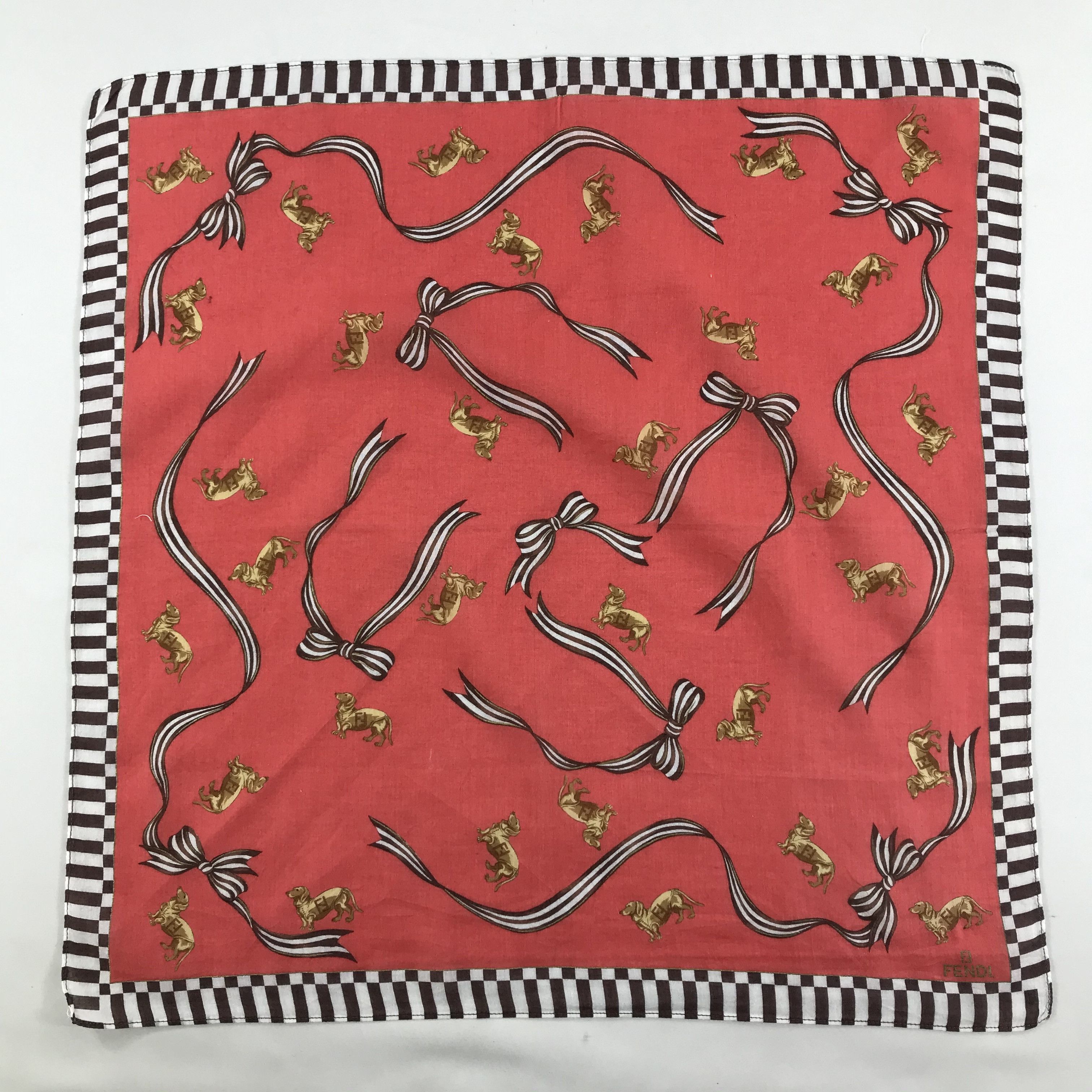 Vintage Vintage Fendi Bandana / Handkerchief / Neckerchief - S1455 Size ONE SIZE - 1 Thumbnail