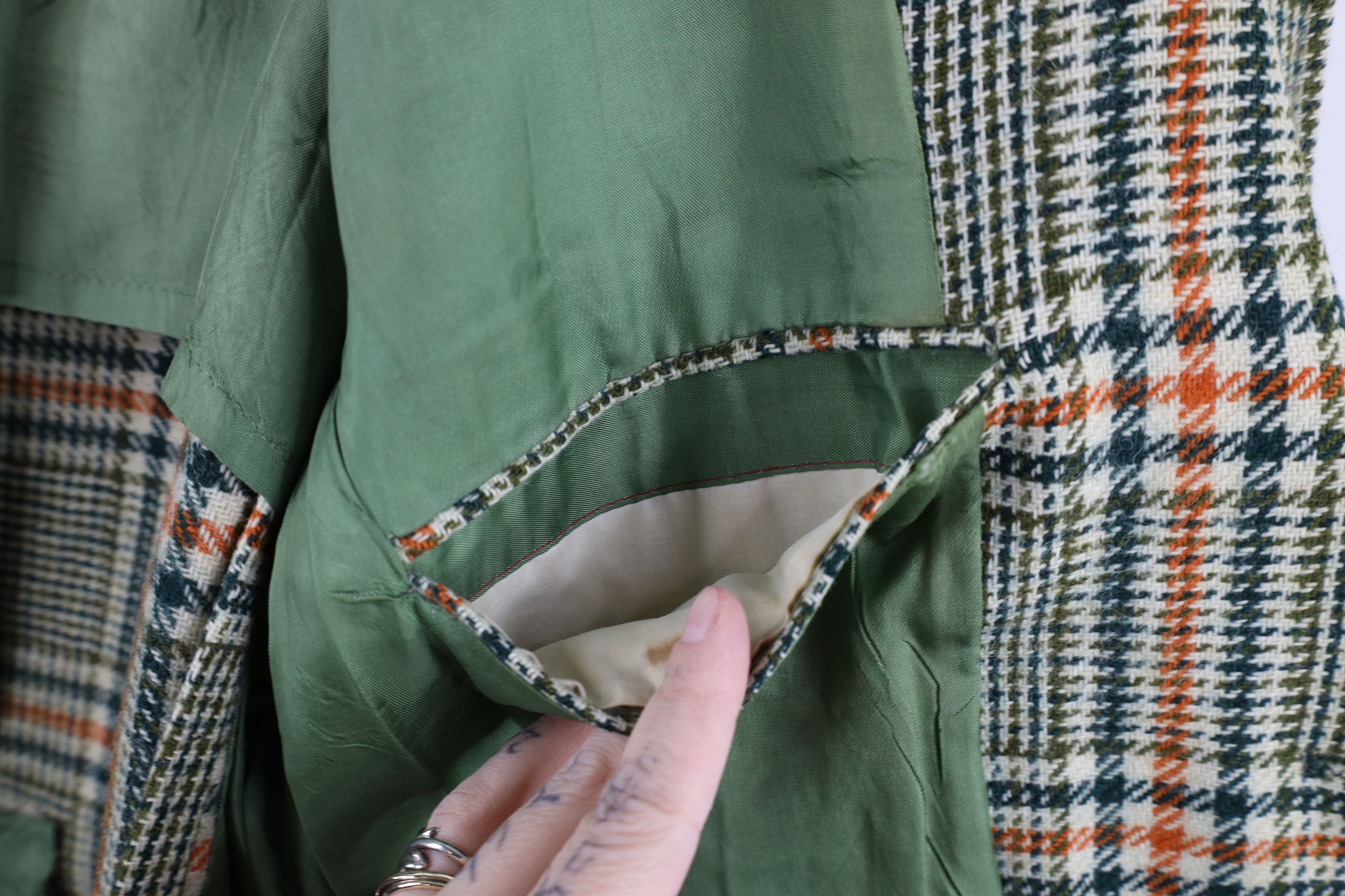 Vintage Vintage 60s 70s Wool Tweed Suit Coat Blazer Jacket Plaid USA Size US XXL / EU 58 / 5 - 12 Thumbnail