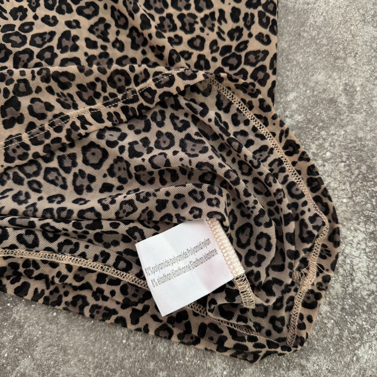 20471120 × Japanese Brand × Vintage Vintage 2000’s Leopard Mesh Dress Size XL / US 12-14 / IT 48-50 - 8 Thumbnail