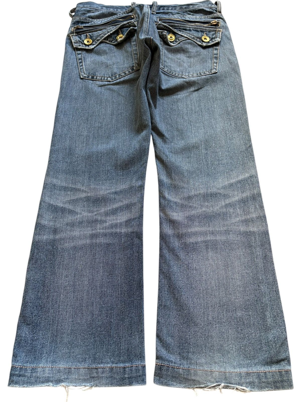 Japanese Brand Vintage Japanese Brand Faded Wash Distressed Bootcut Jeans Size US 32 / EU 48 - 2 Thumbnail
