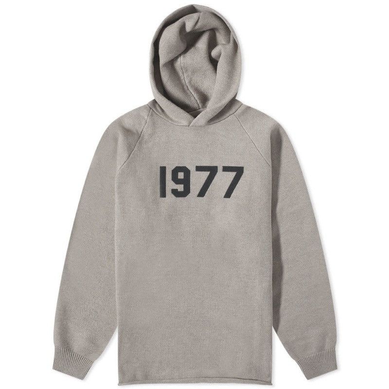 Fear of God Fear of Gods Essentials 1977 Knit Sweater Hoodie Grey Sz XL Size US XL / EU 56 / 4 - 2 Thumbnail