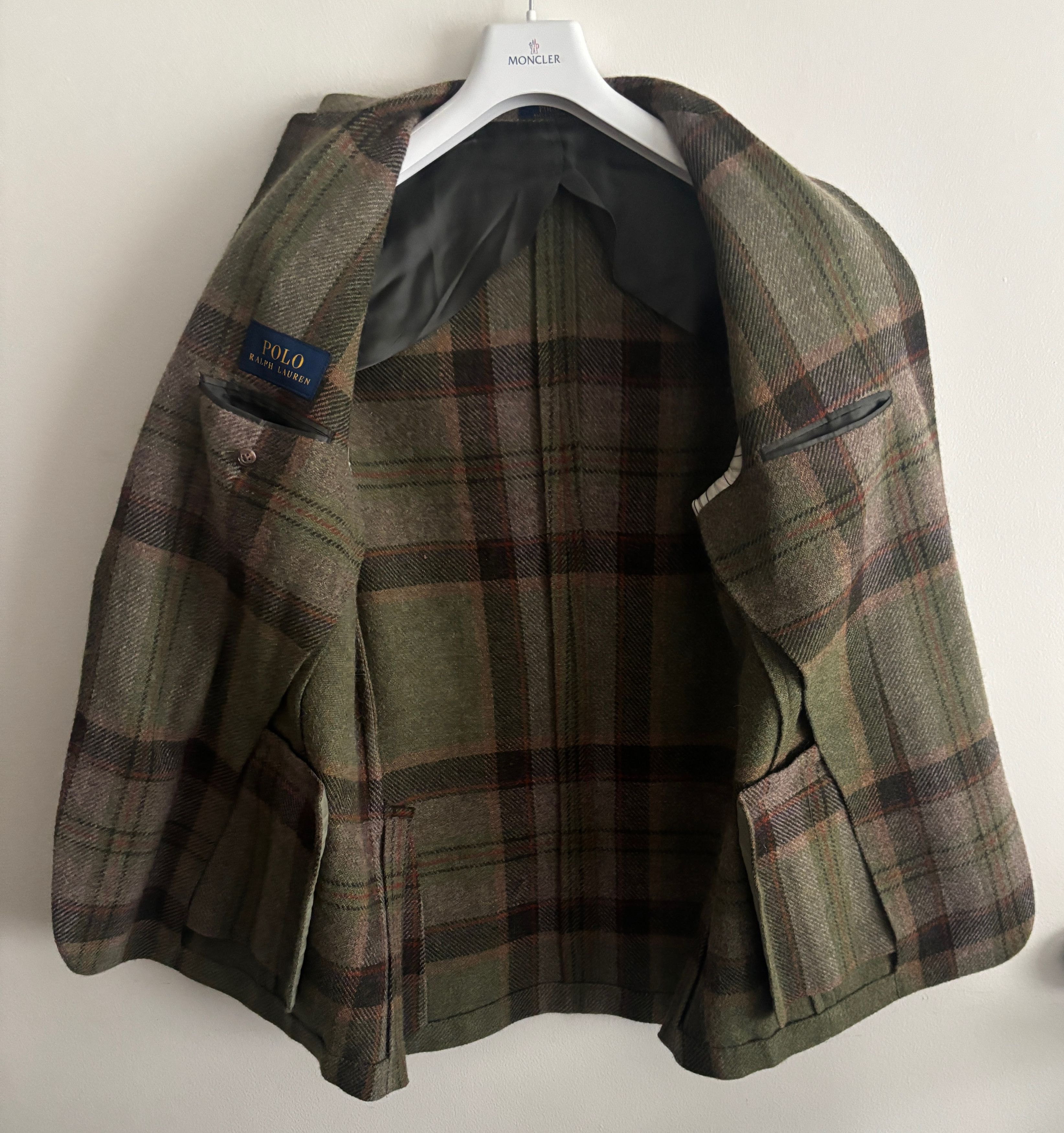 Polo Ralph Lauren $998 Blanket Plaid Wool Alpaca Tweed Sport Coat Mi Italy Size 44L - 6 Thumbnail