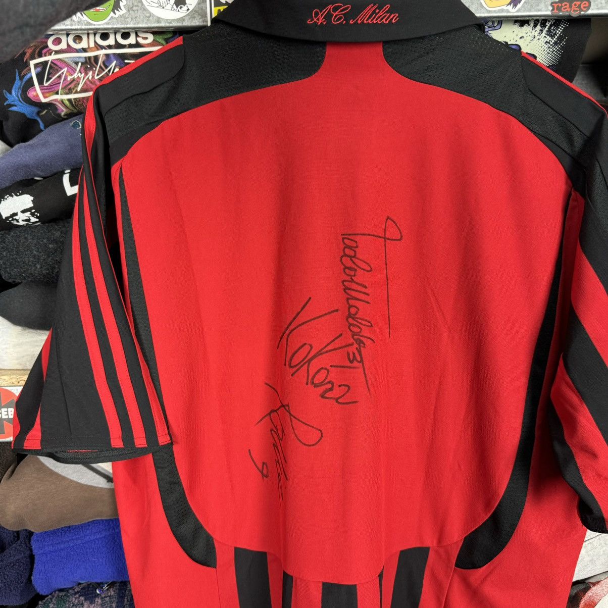 Adidas 2007/08 ADIDAS AC MILAN HOME SOCCER FOOTBALL JERSEY SHIRT L Size US L / EU 52-54 / 3 - 6 Thumbnail