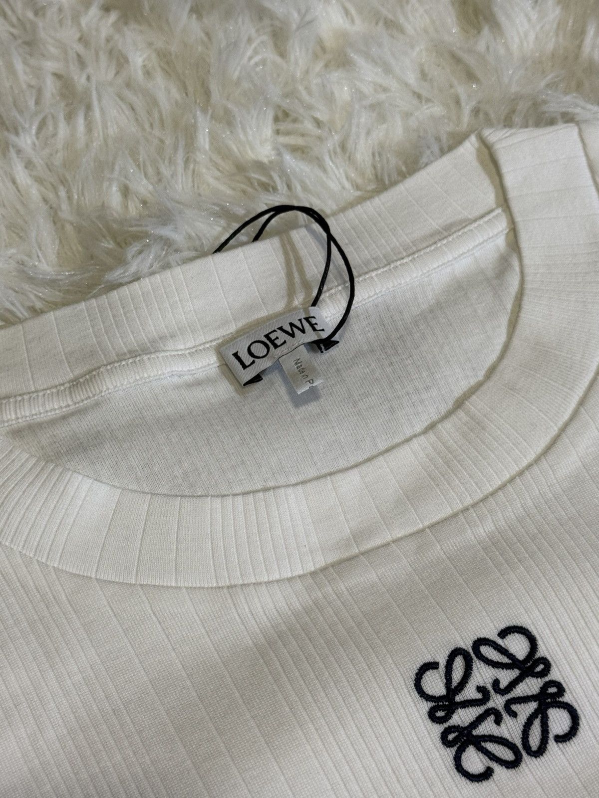 Loewe LOEWE Women’s Cotton Cropped Top White Size M / US 6-8 / IT 42-44 - 2 Thumbnail