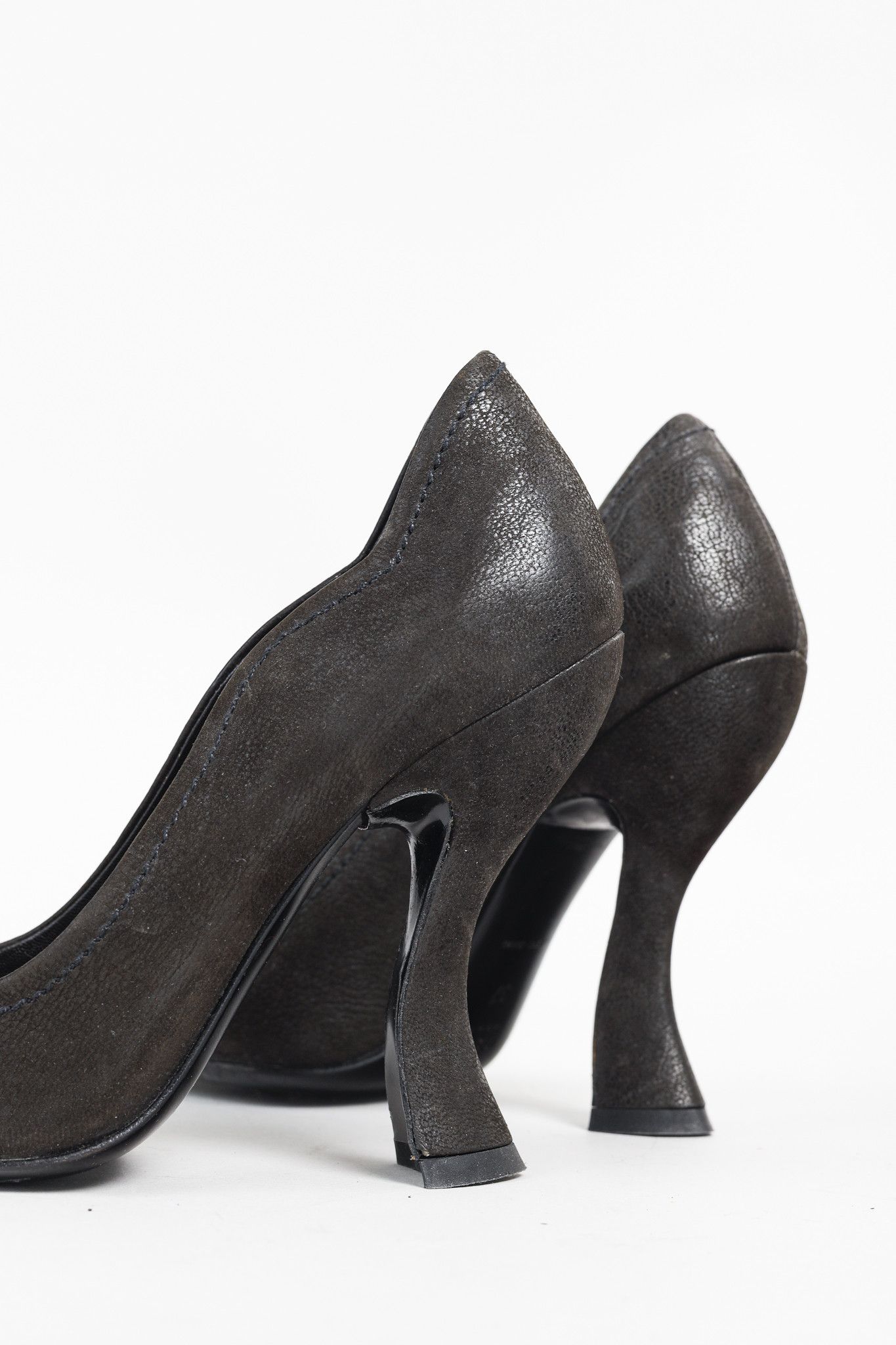 Prada Prada AW/04 Sculptured Curves Black Leather Pumps Size US 6.5 / IT 36.5 - 7 Thumbnail