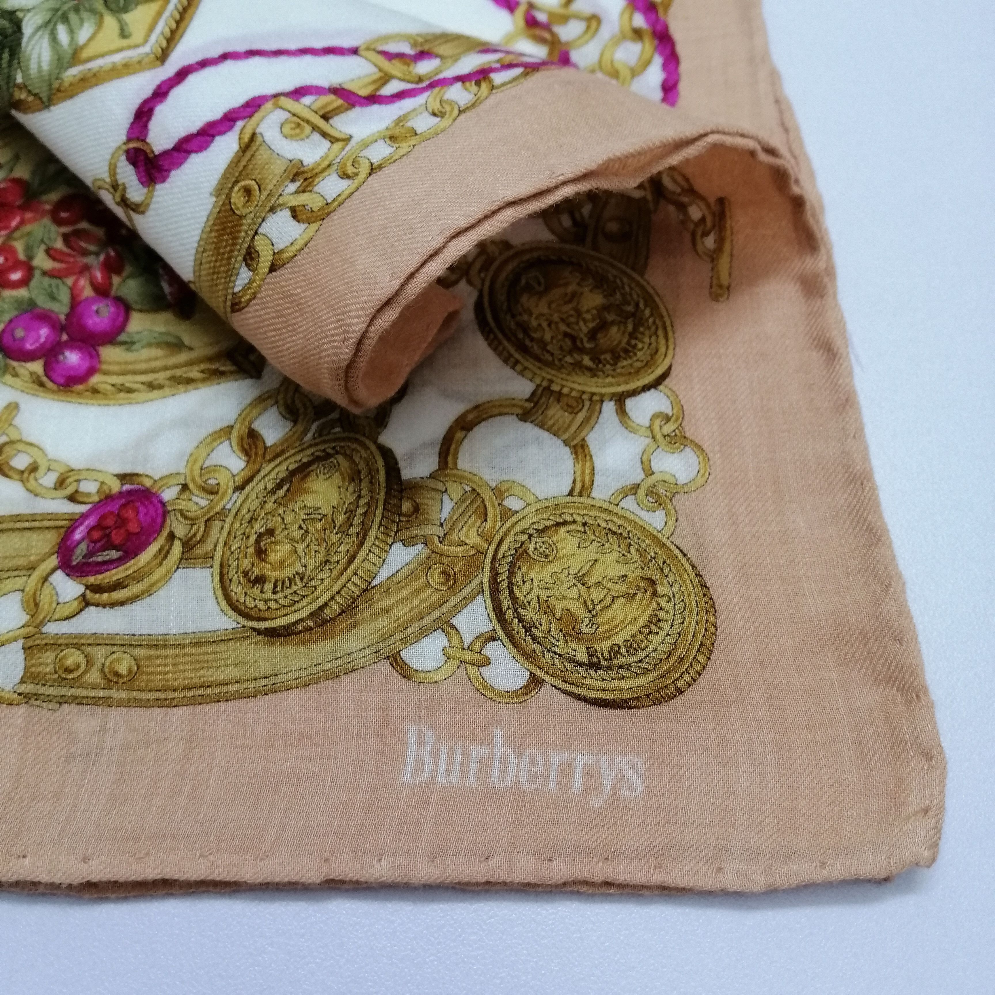 Burberry × Vintage Burberrys Handkerchief/Neckerchief/Bandana-KD2163 Size ONE SIZE - 4 Thumbnail